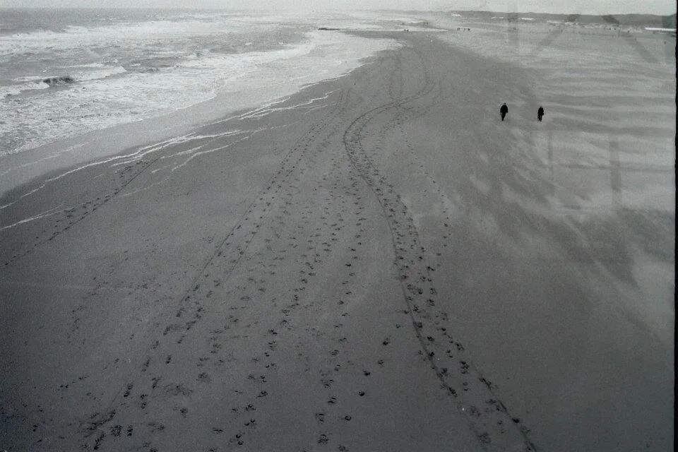 footsteps on sand