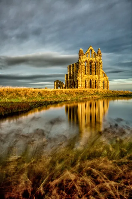 Sunrise on Whitby Abbey