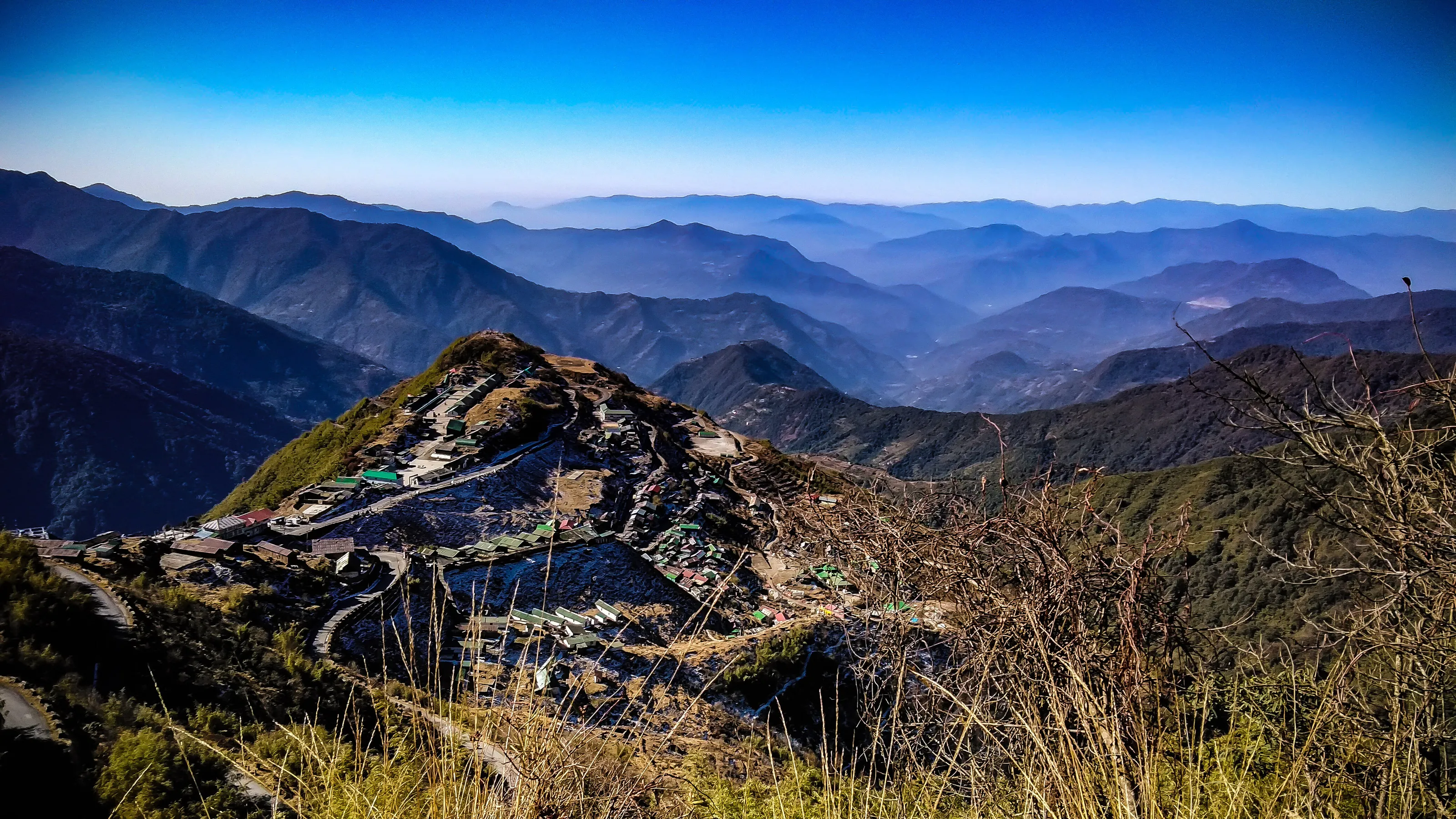 Mountains and fog
