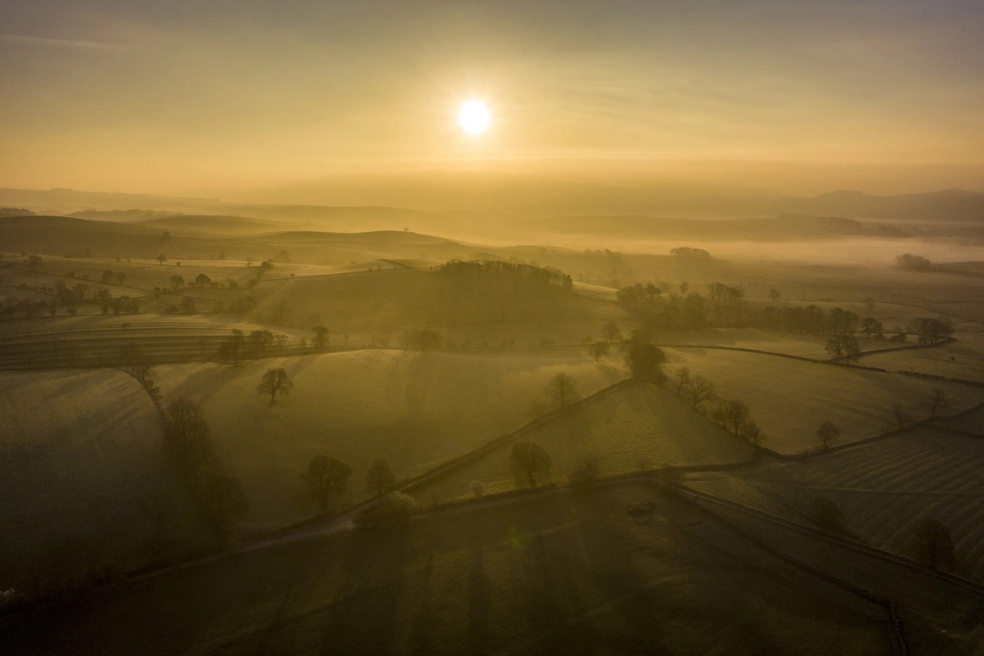 Sunrise over Yorkshire Dales'UK