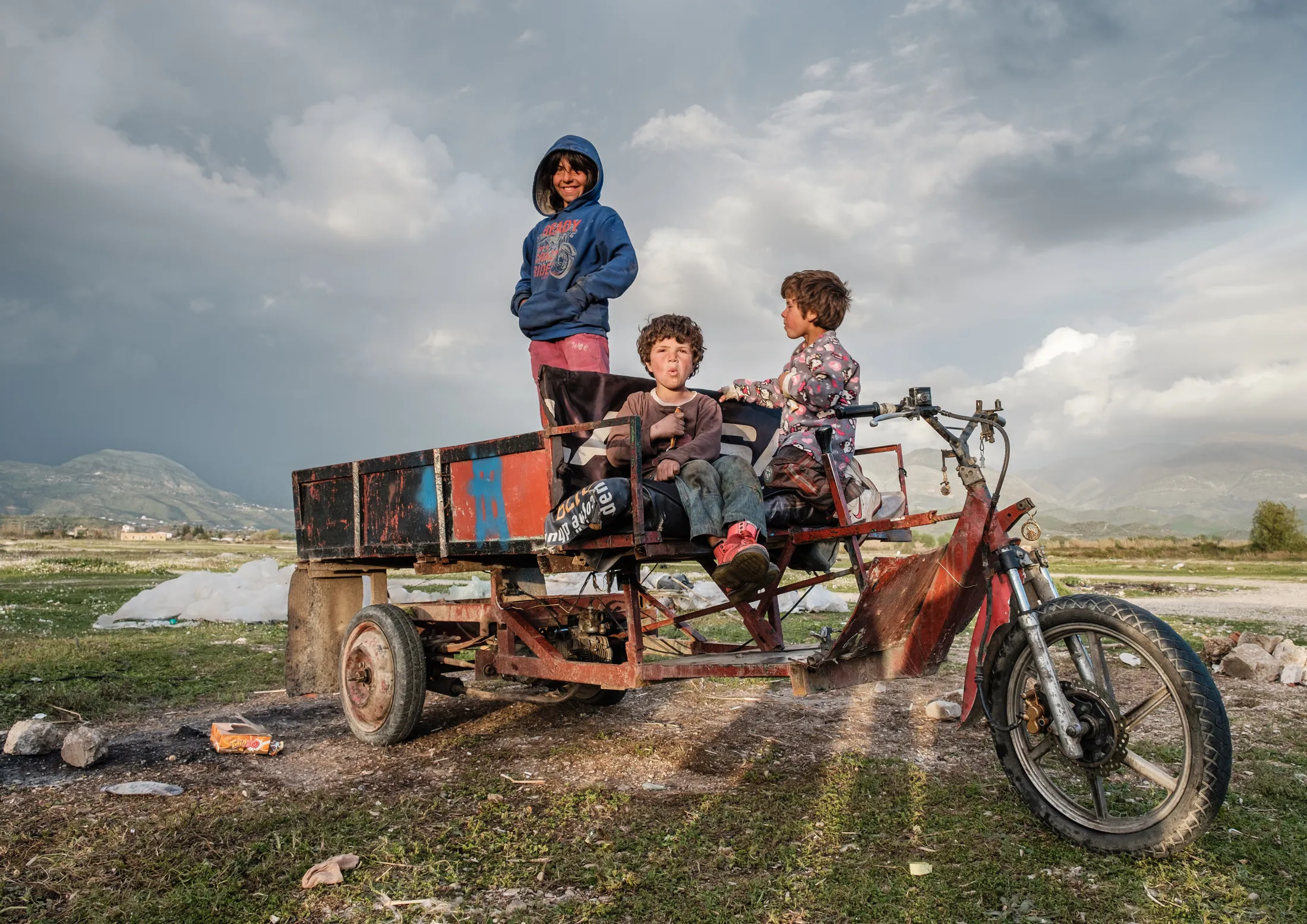 Romani Boys Having Fun