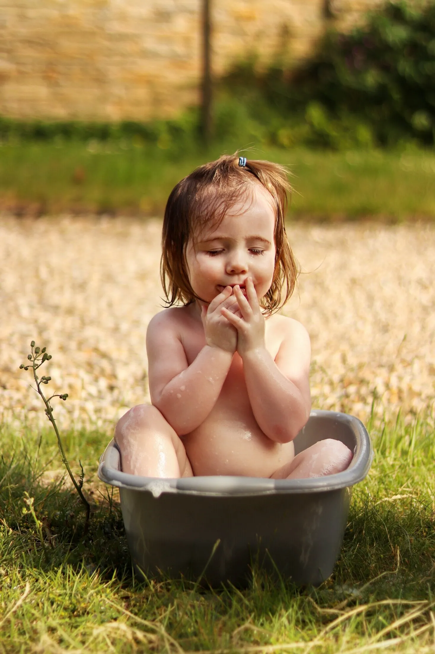 Baby in a basin