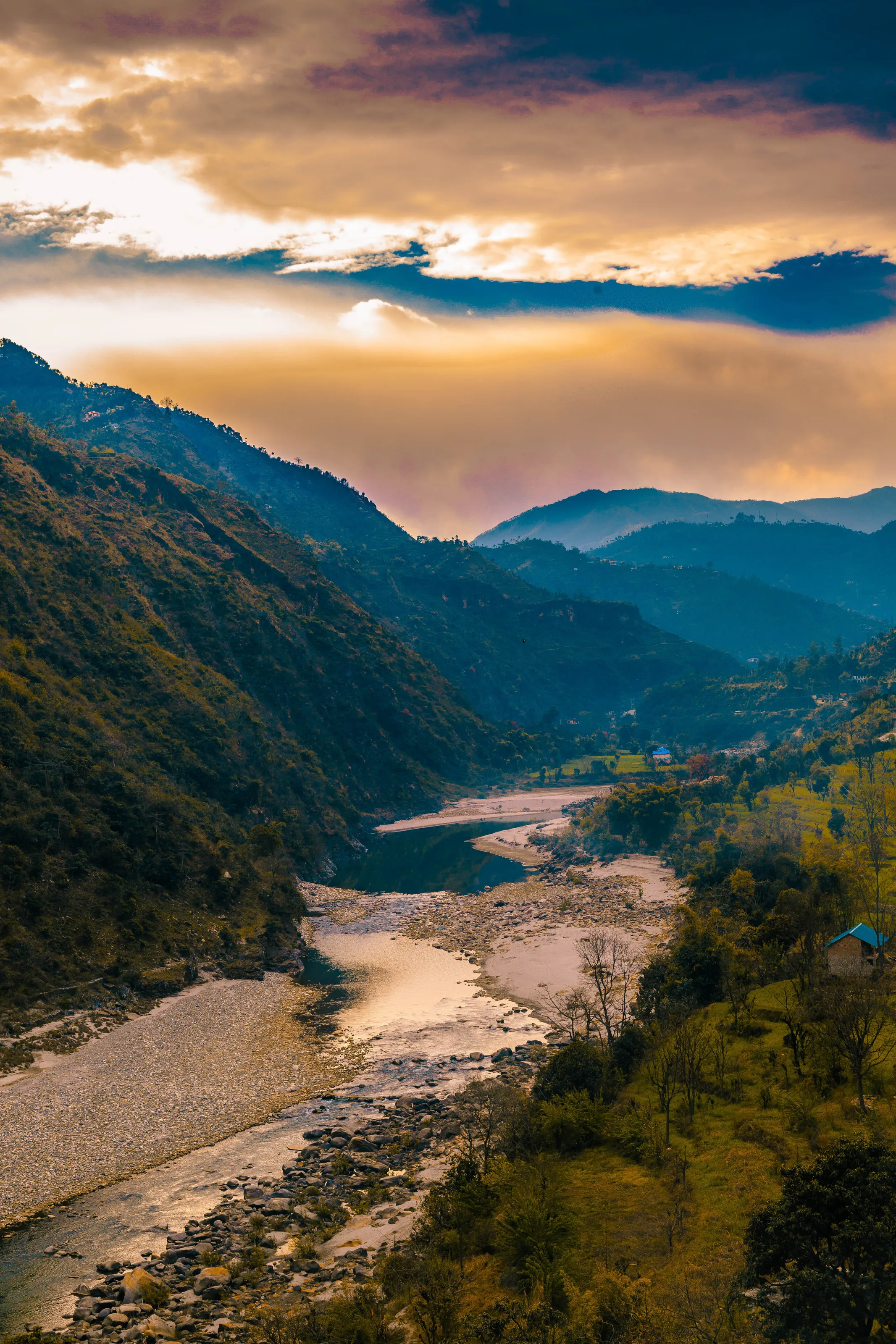 In the lap of mother nature