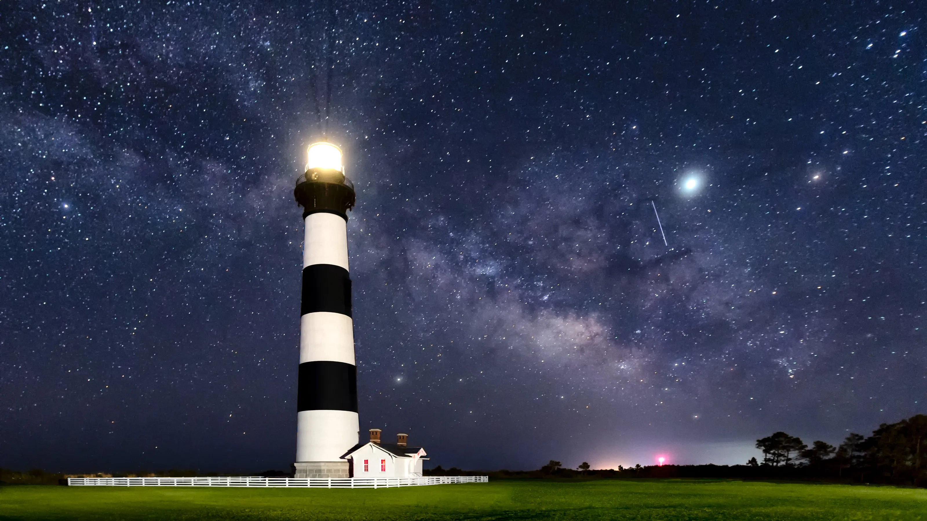 Milky Way Rising over Bodie Island Lighthouse