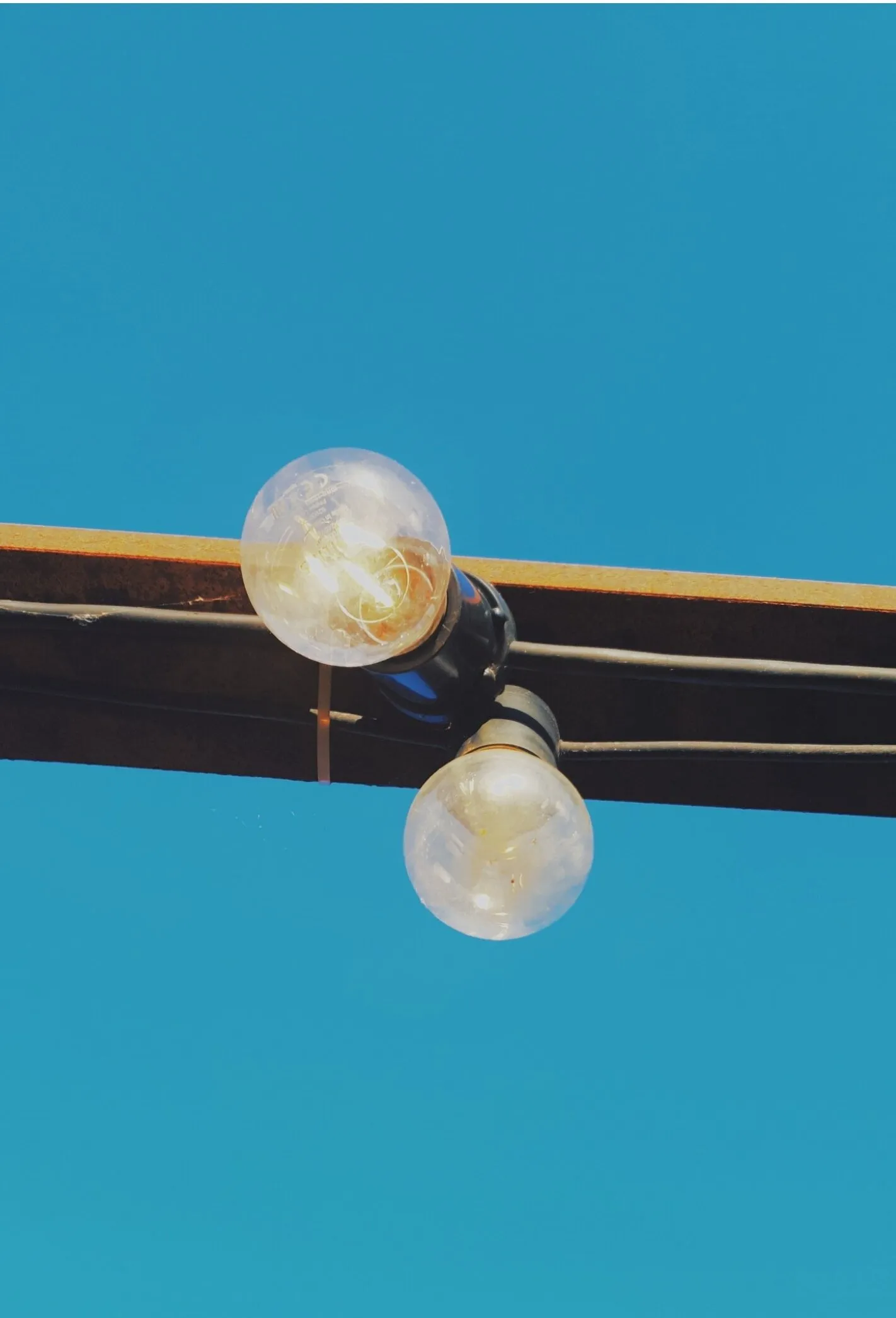 Blue sky rusty light