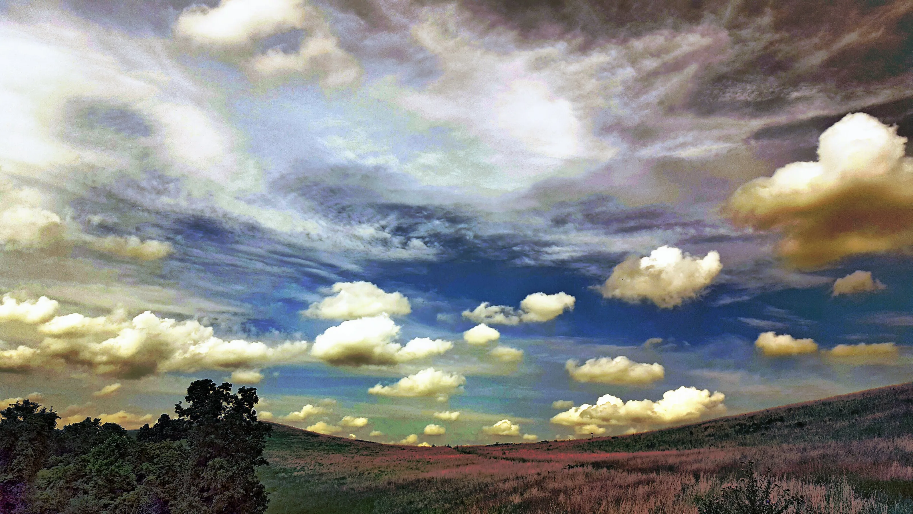 Country side hilltop
