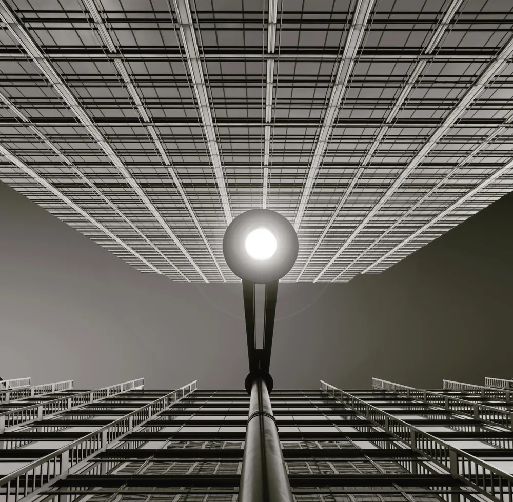 Looking up in Canary Wharf