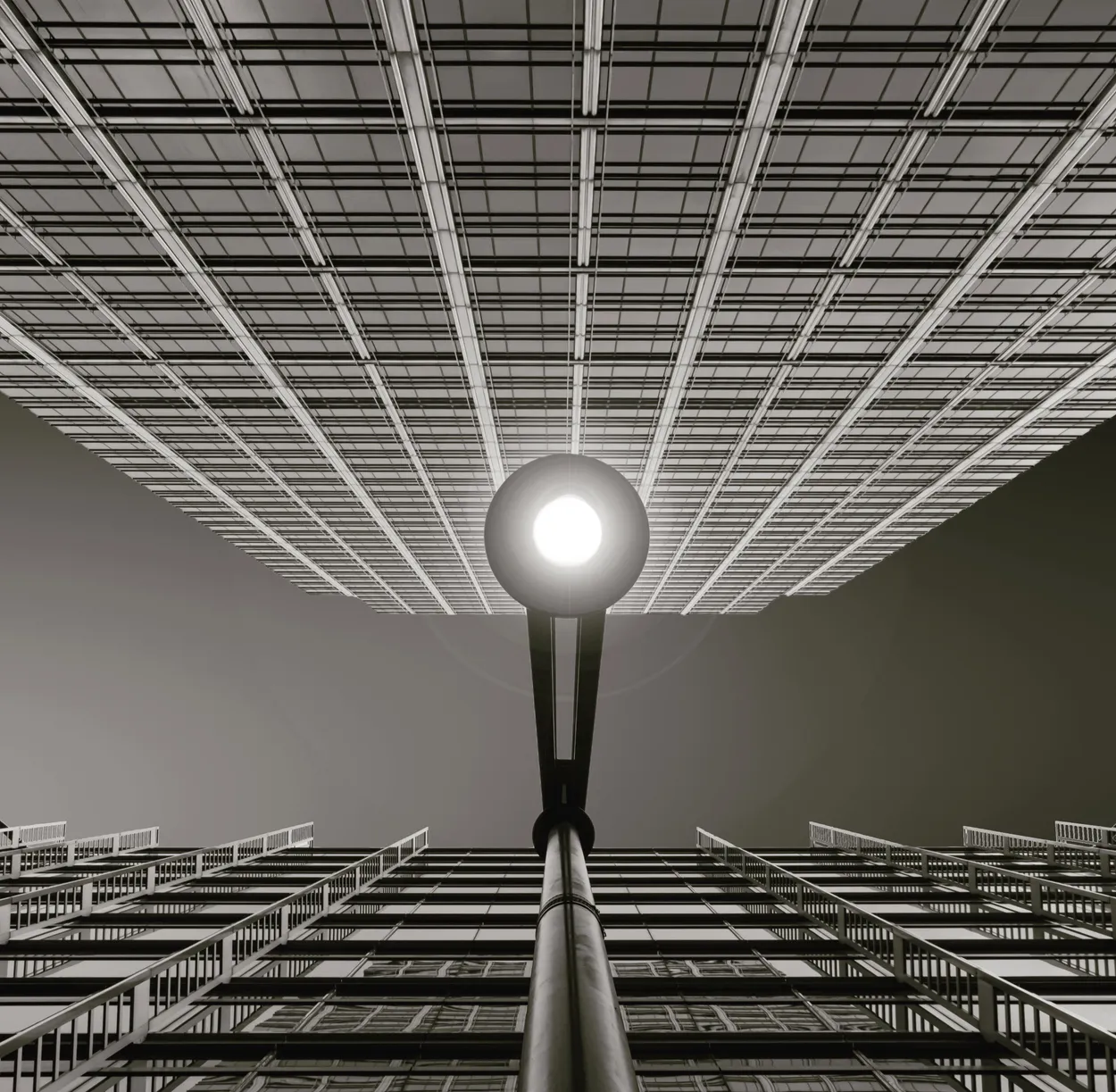 Looking up in Canary Wharf