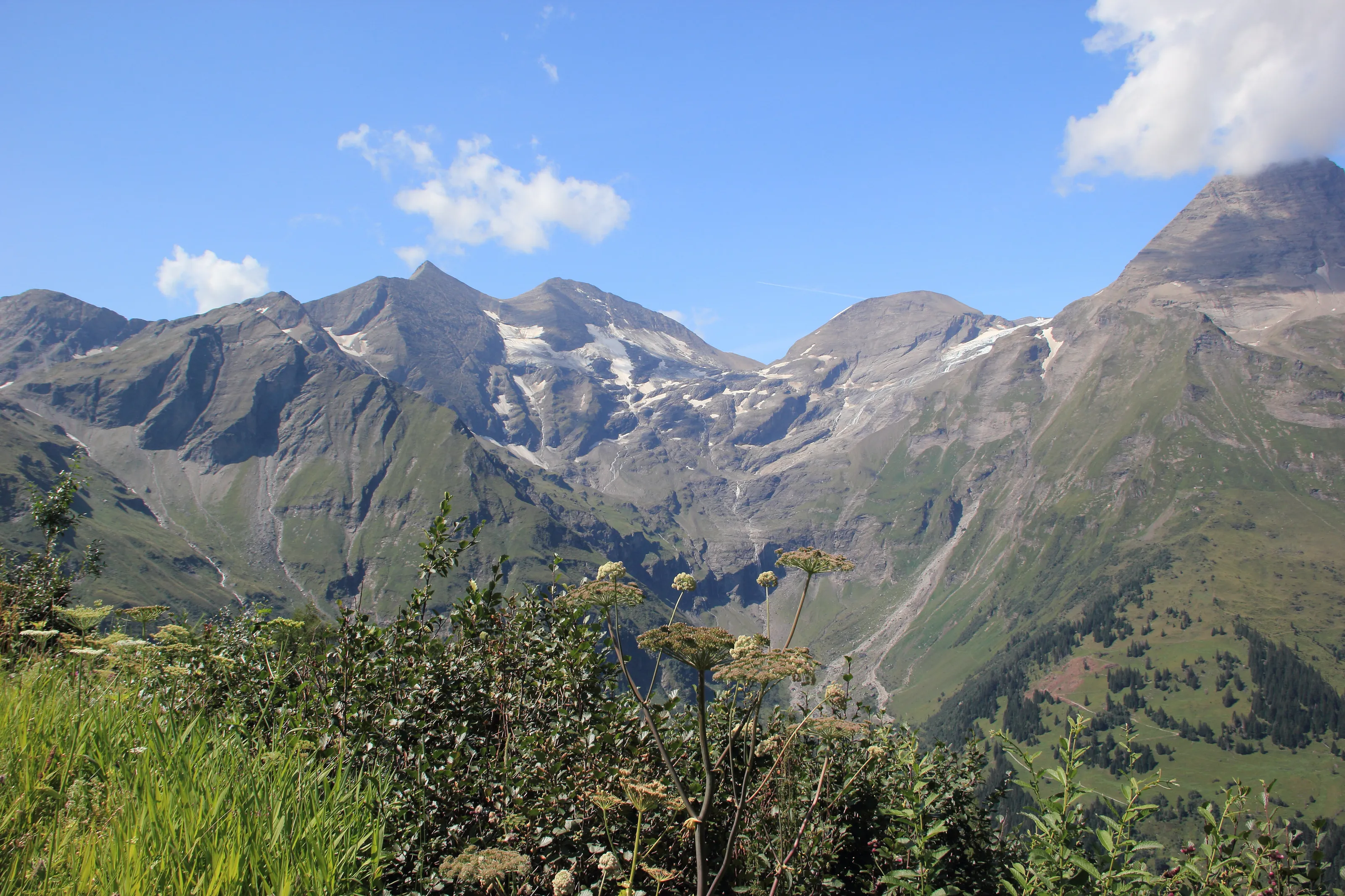 Mountains high above