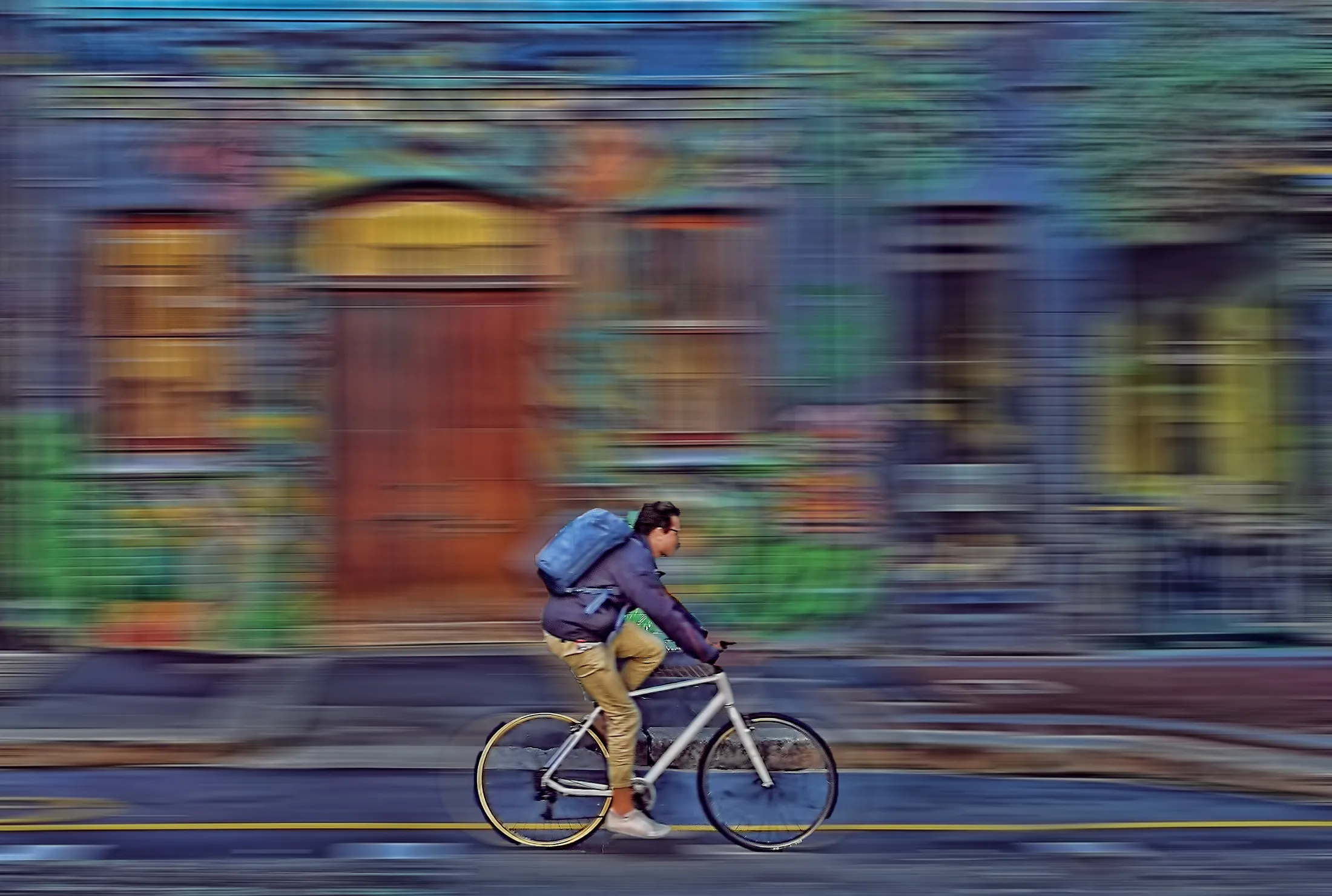 speed- going past the graffiti
