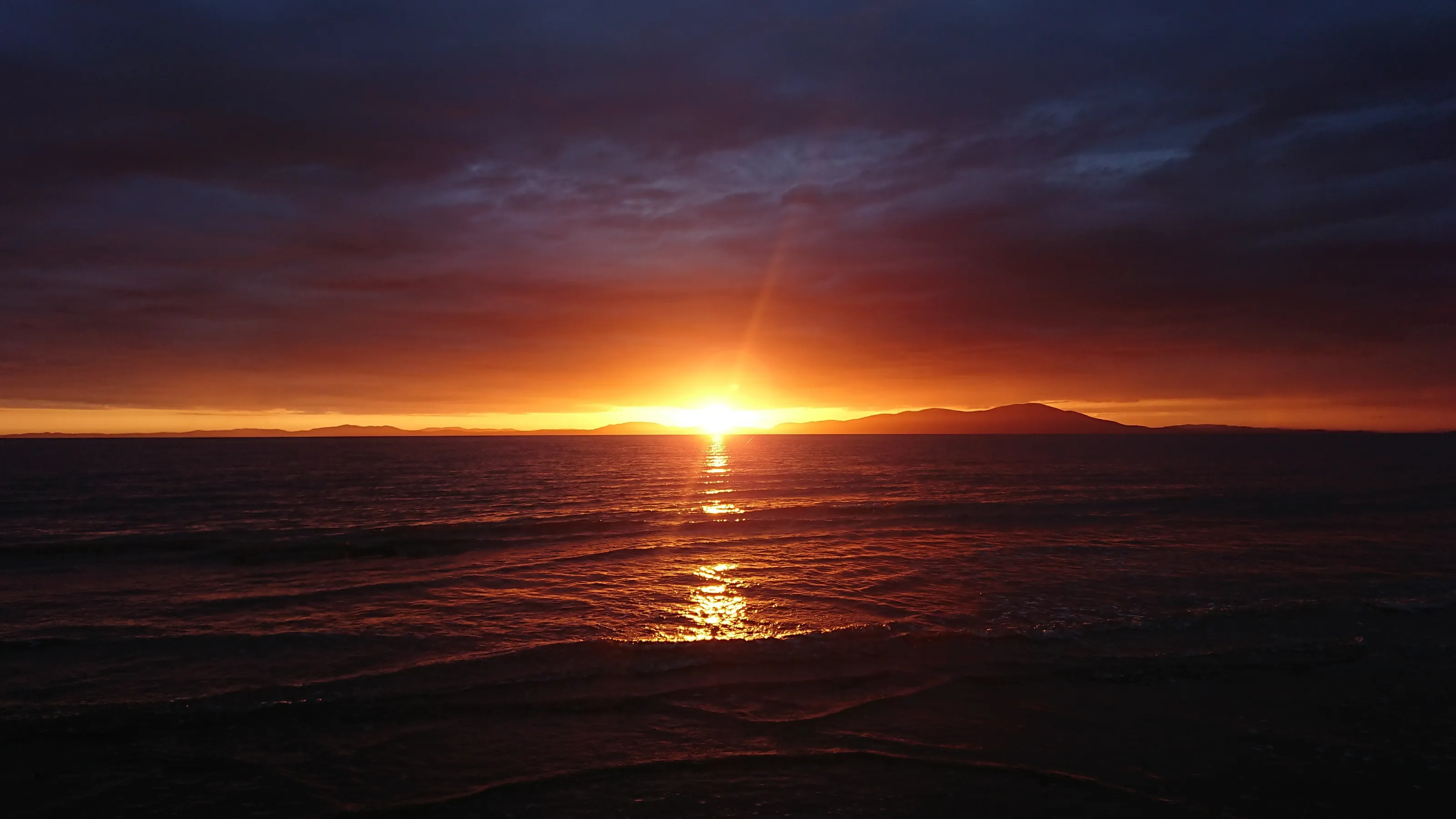 Sunset over the horizon