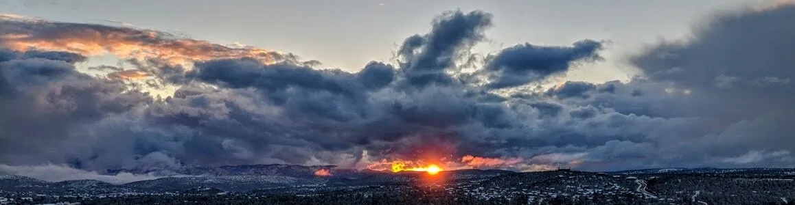 winter sunset