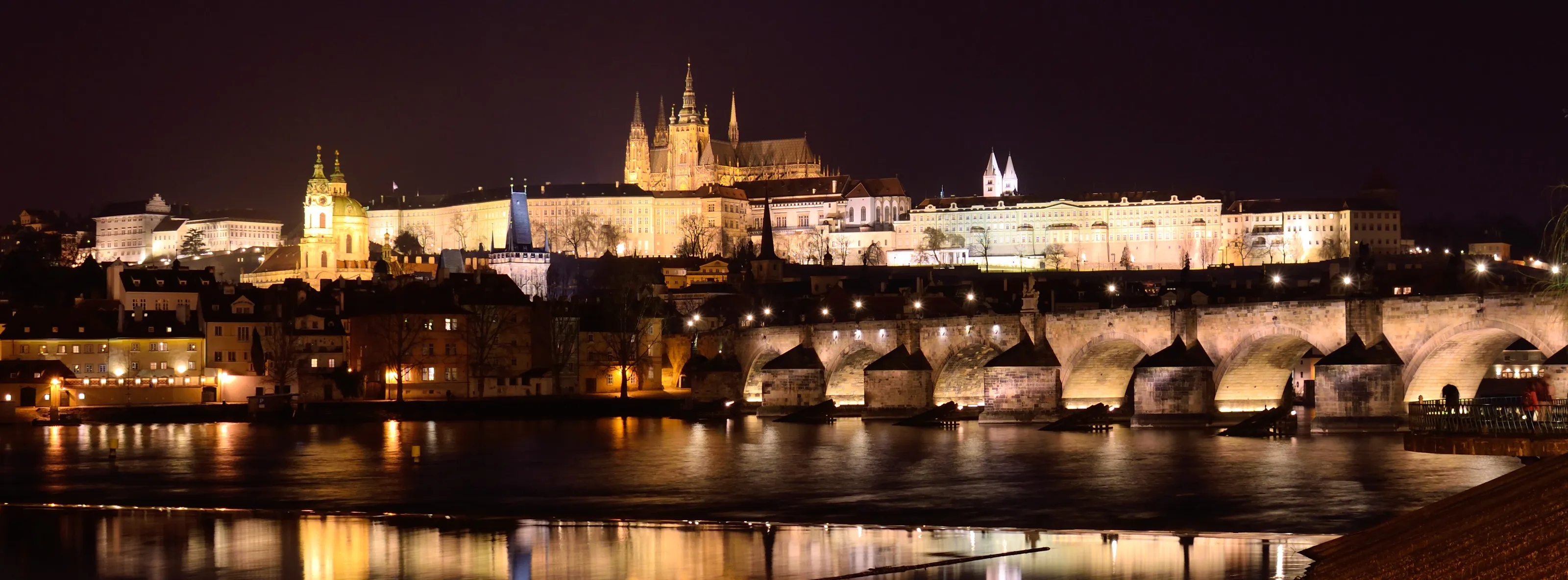 Prague at night