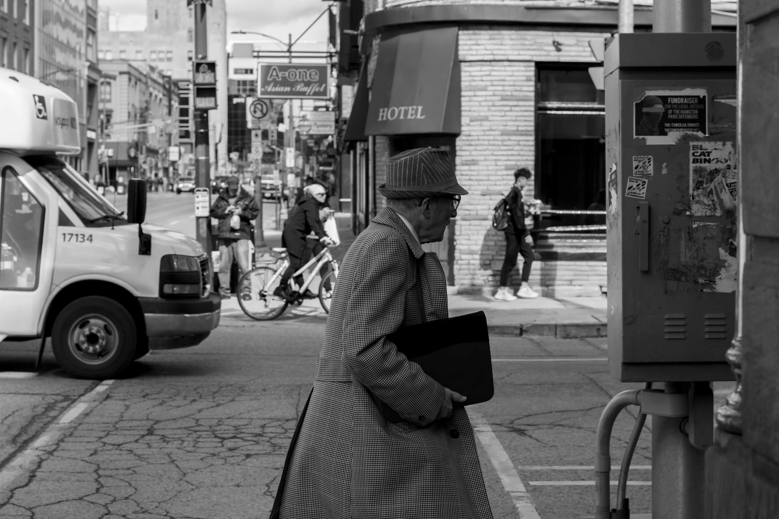 Walking to the bus stop