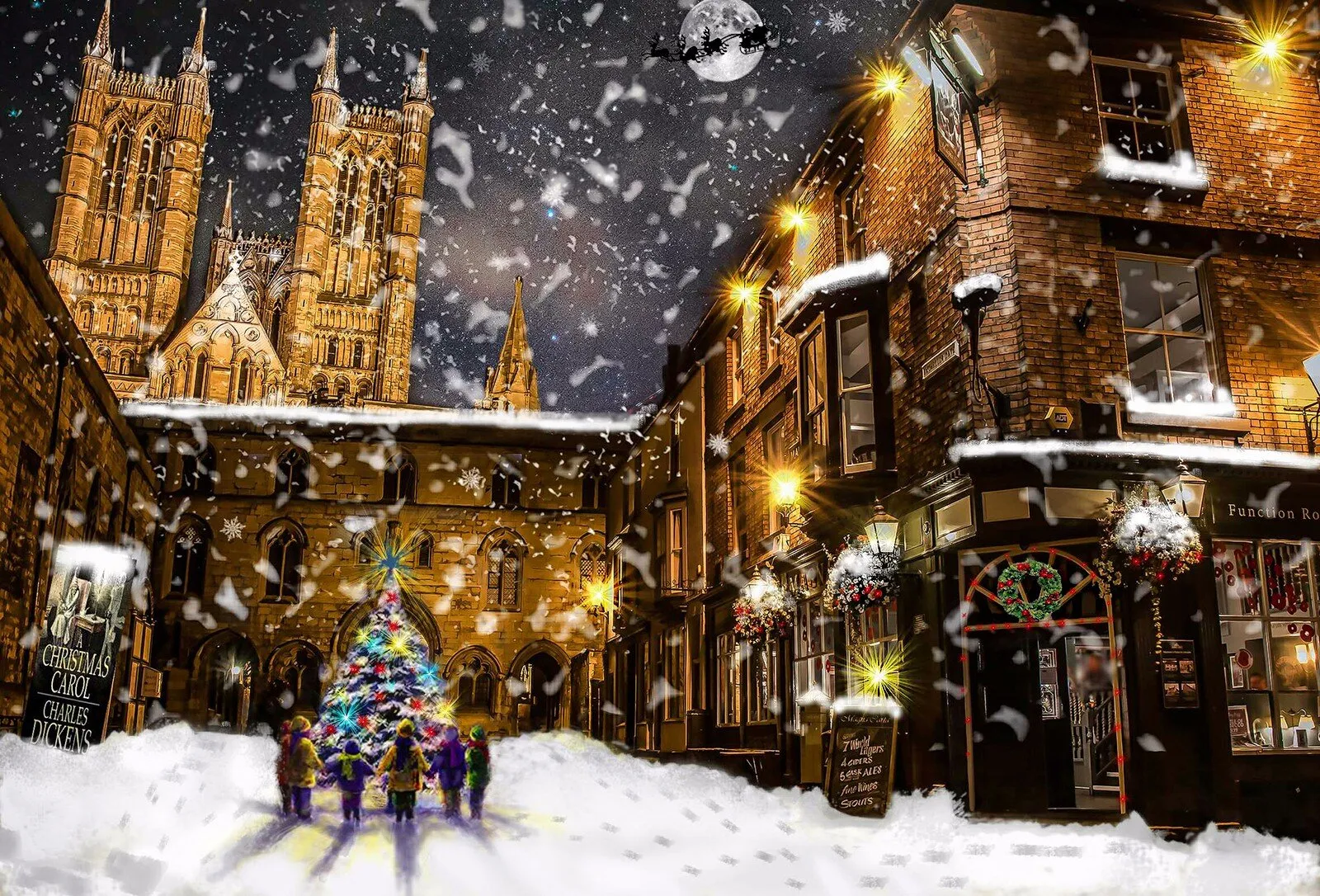 A snowy night