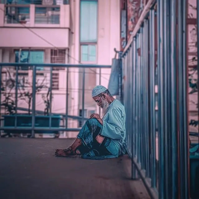 Old Man on Over Bridge