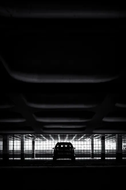 All alone in the carpark