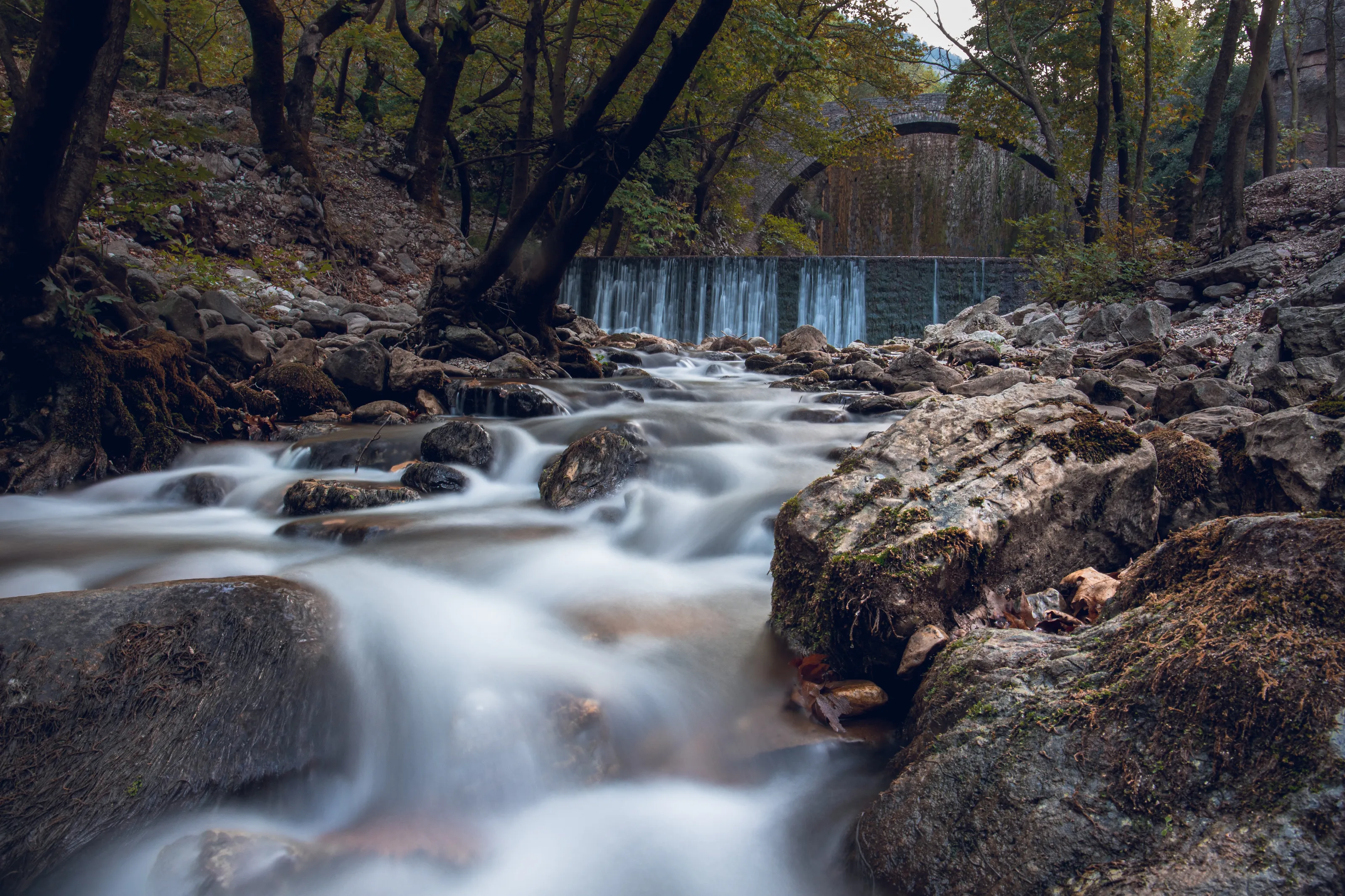 The waterfall of Palaiokaria in Trikala, Greece