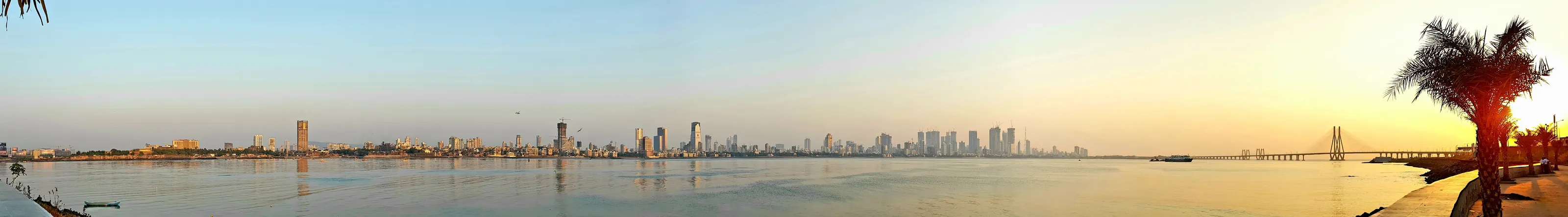 The skyline from Bandra Bandstand, Mumbai, India