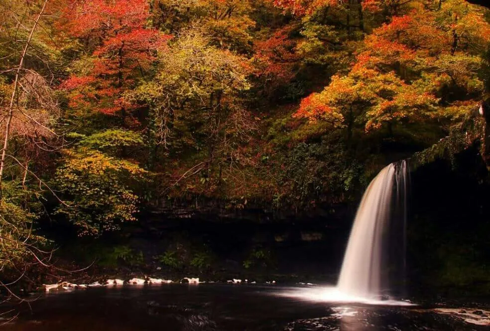 Autumn waterfall