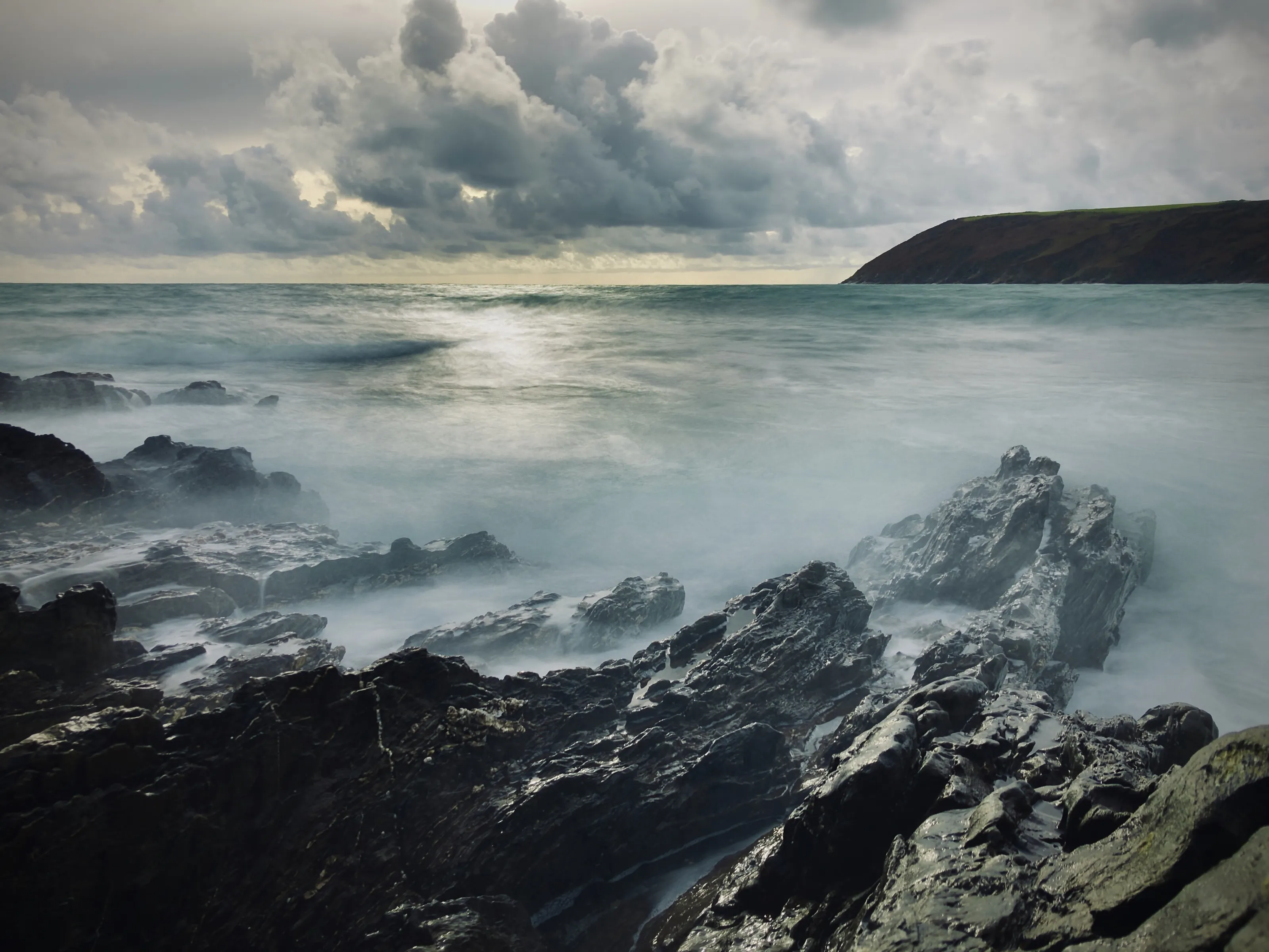 Wintery Cornish sea