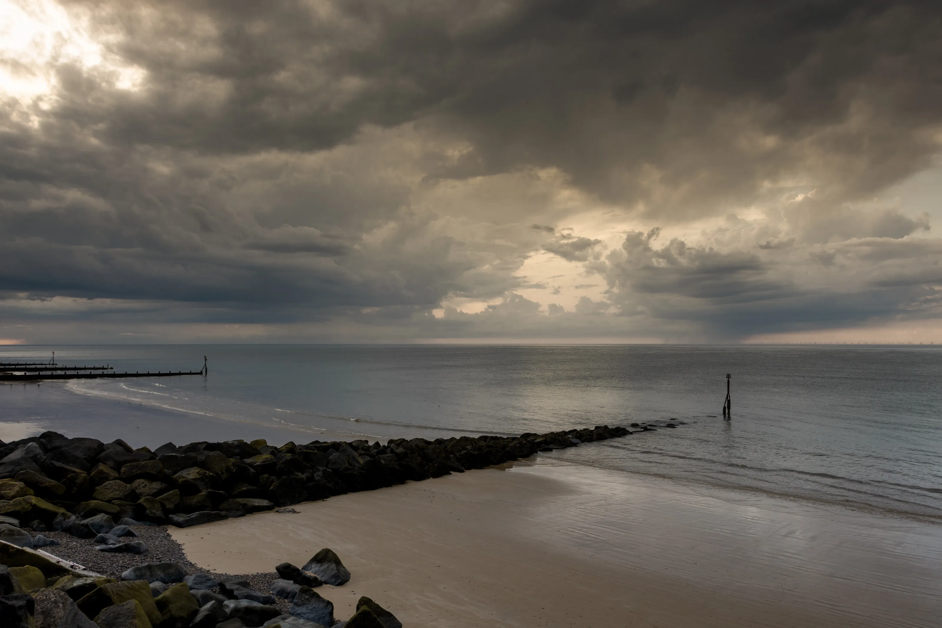 Clouds over Sheringham beach
