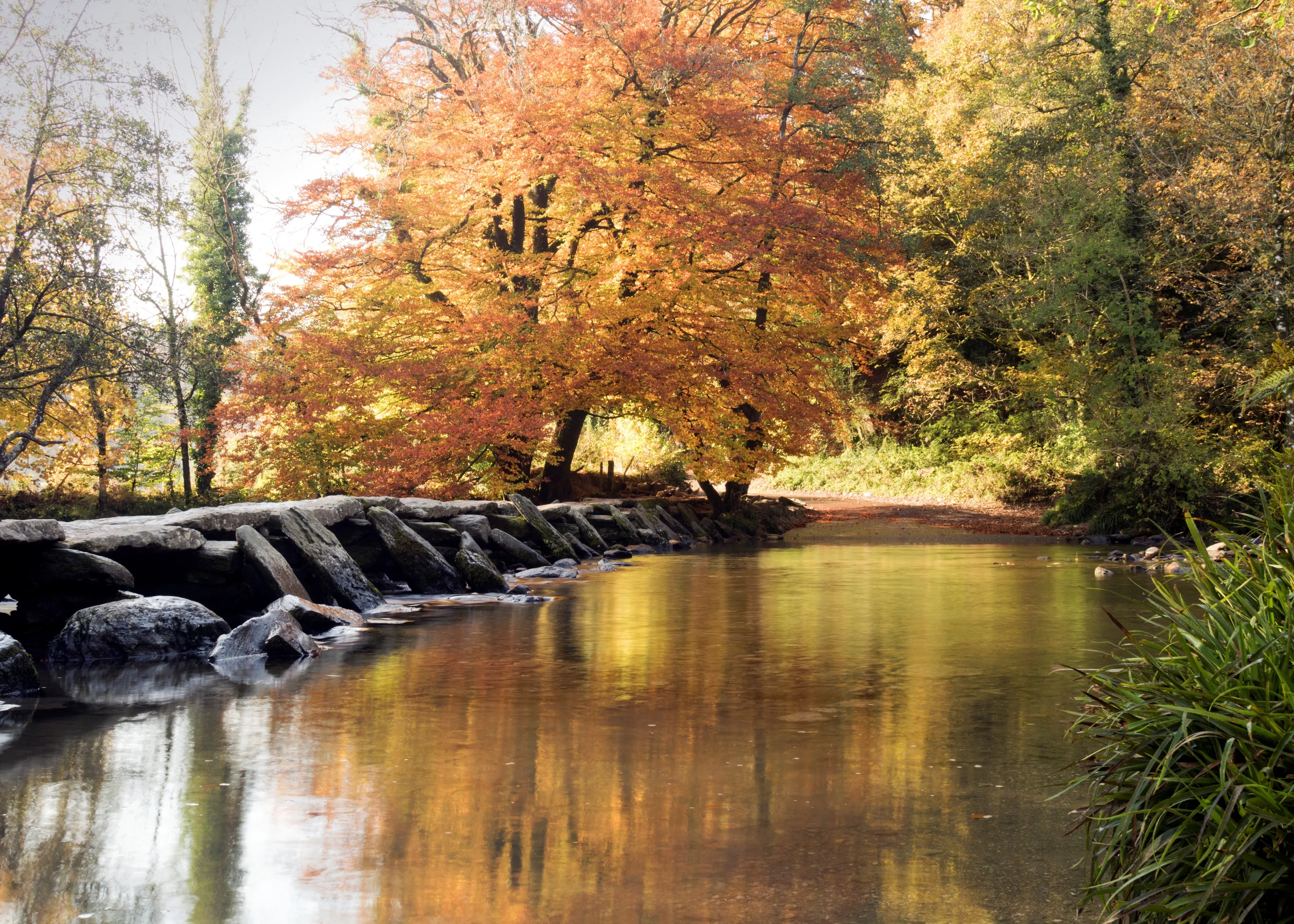Tarr Steps in Autumn
