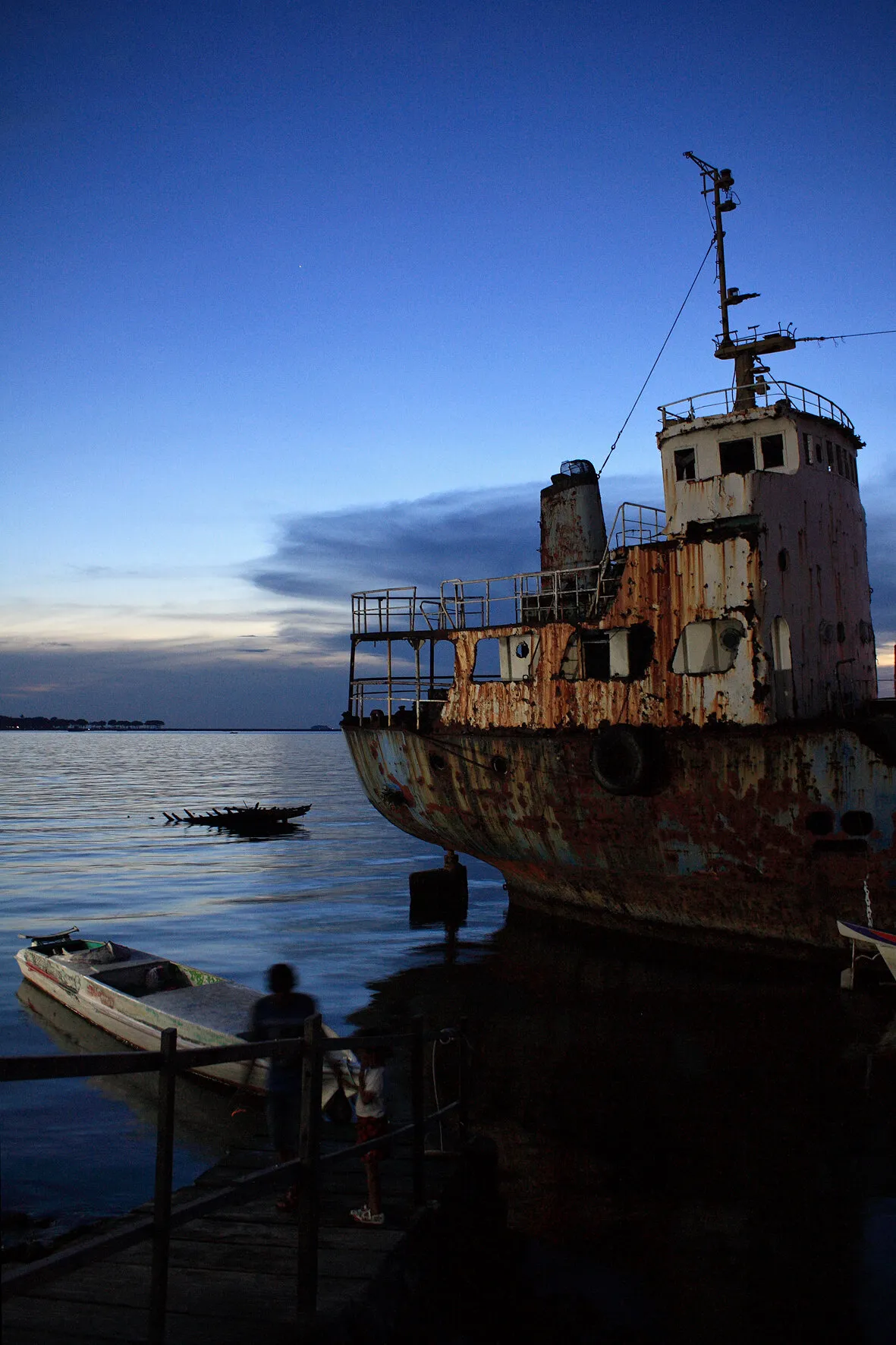 Wrecked ship
