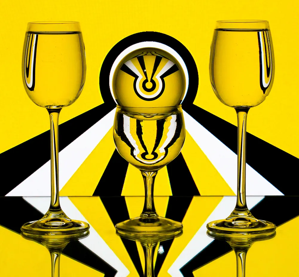 glam glass- tri colour trick