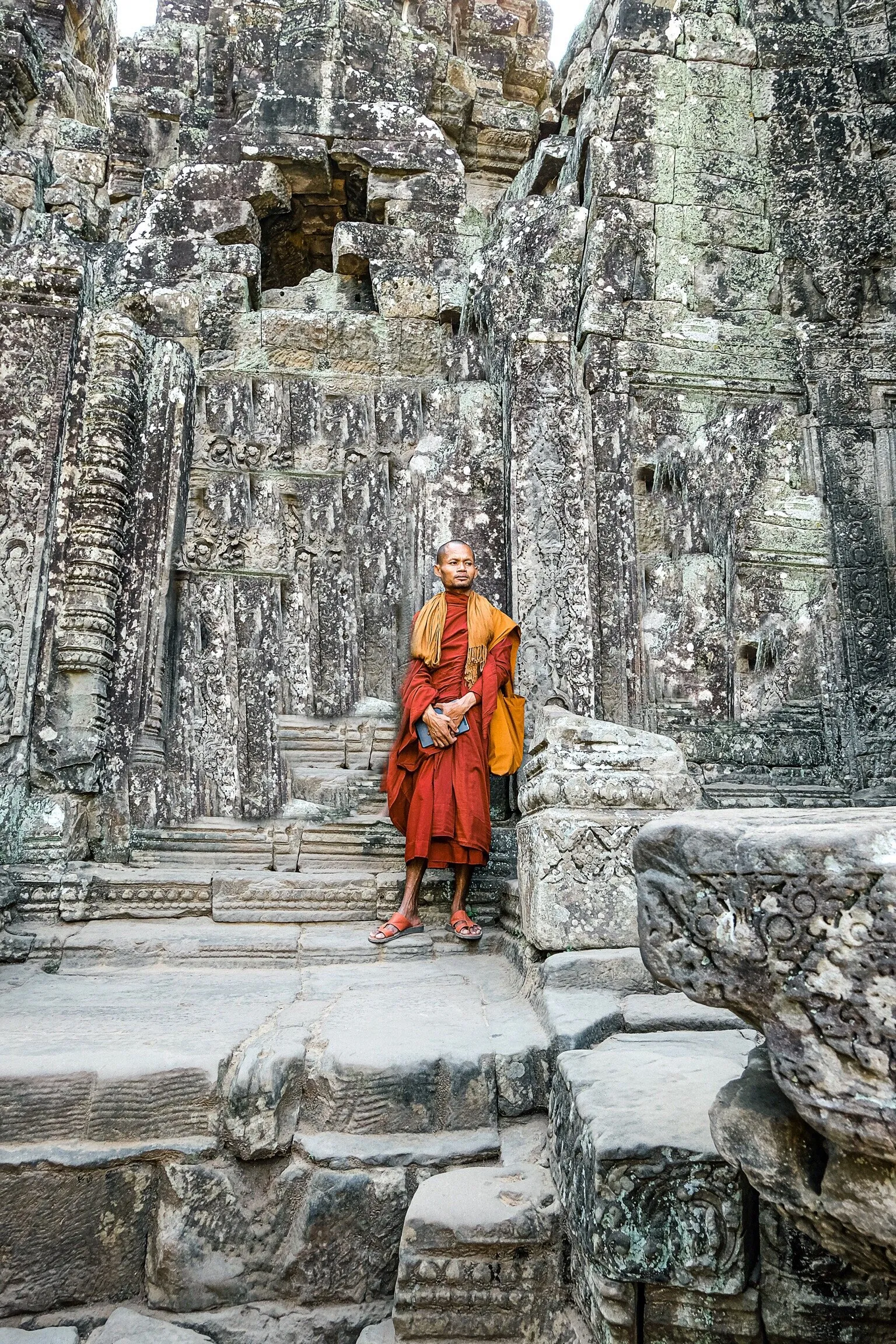 Monk at Bayon Temple