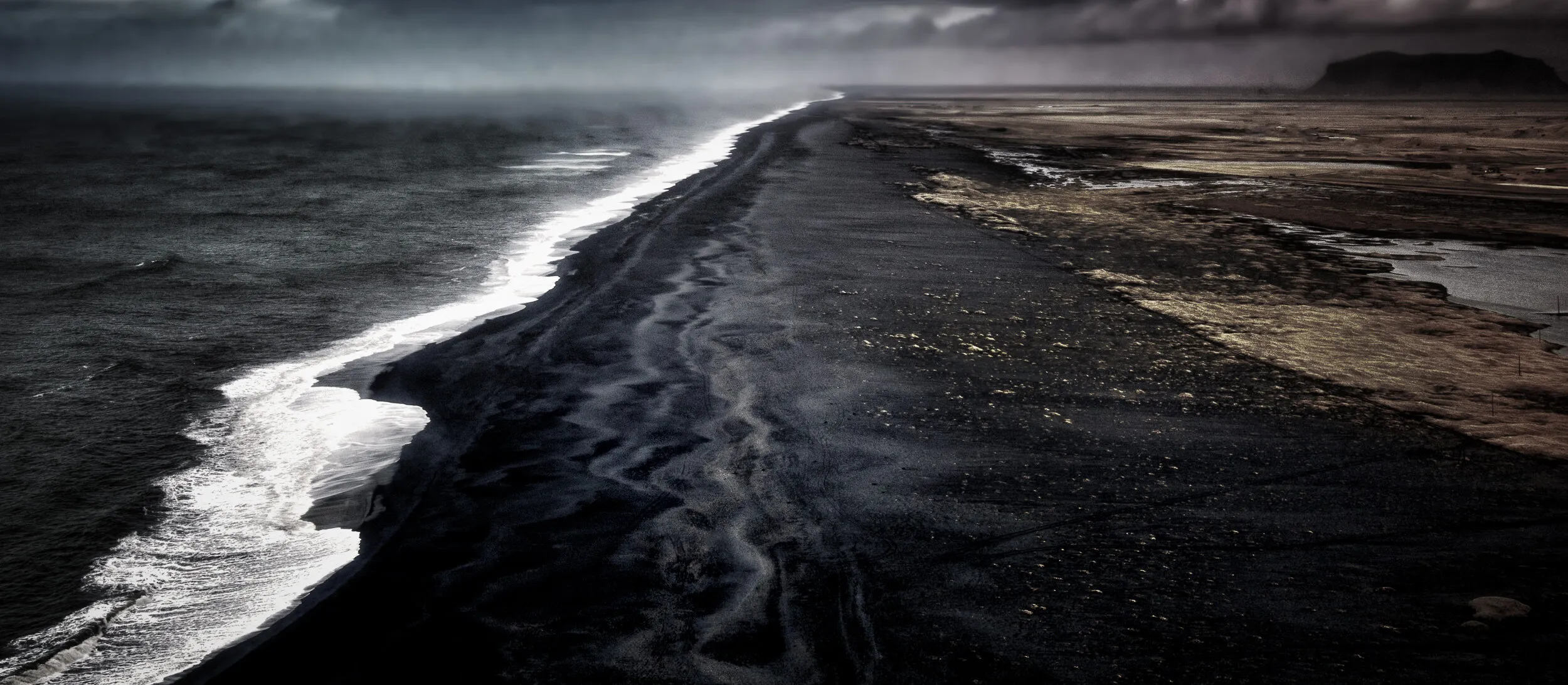Black Sand White Waves