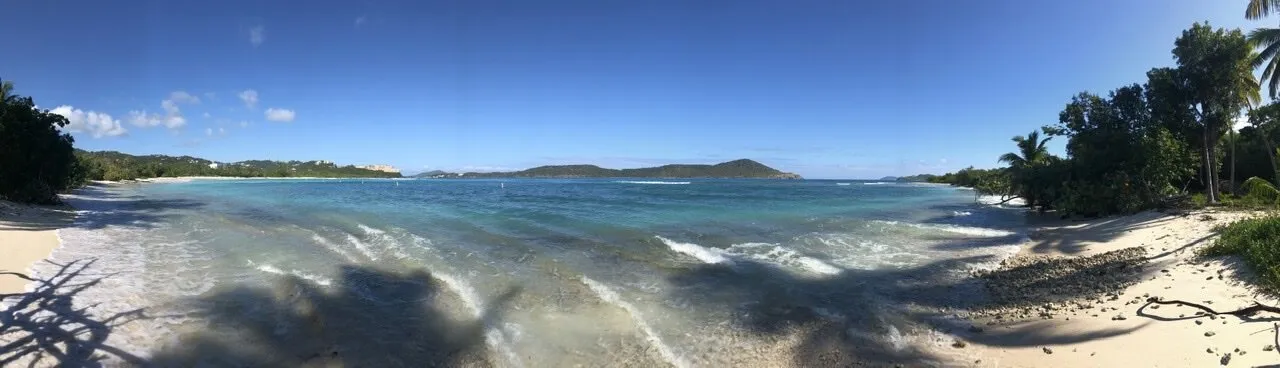 Panoramic view of Lindquist Beach St. Thomas, Virgin Islands