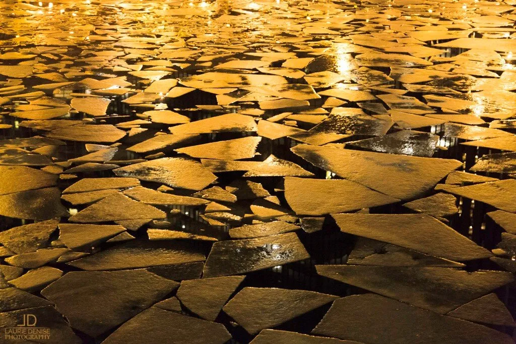 Chicago River ice
