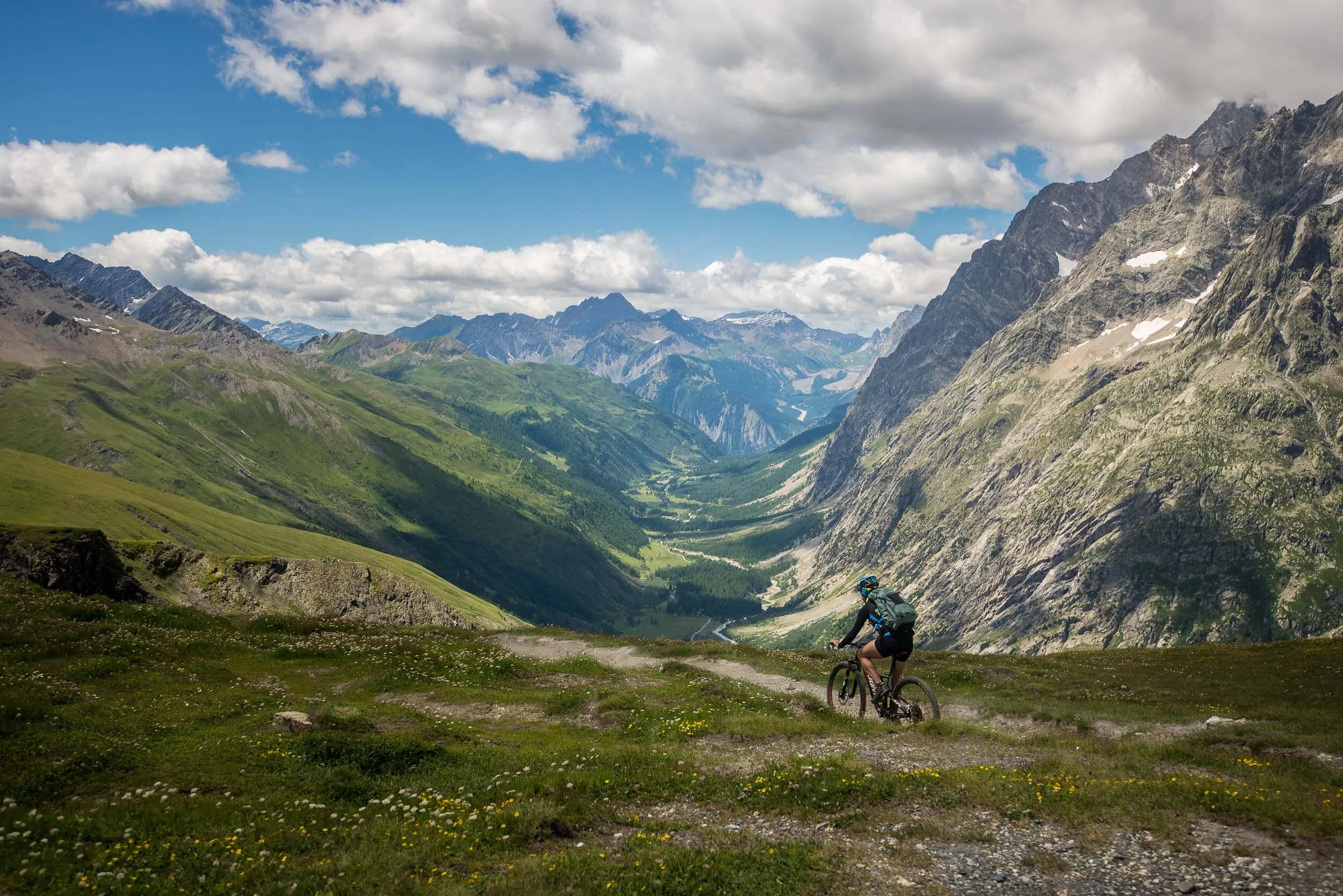 Biker in the French Alps