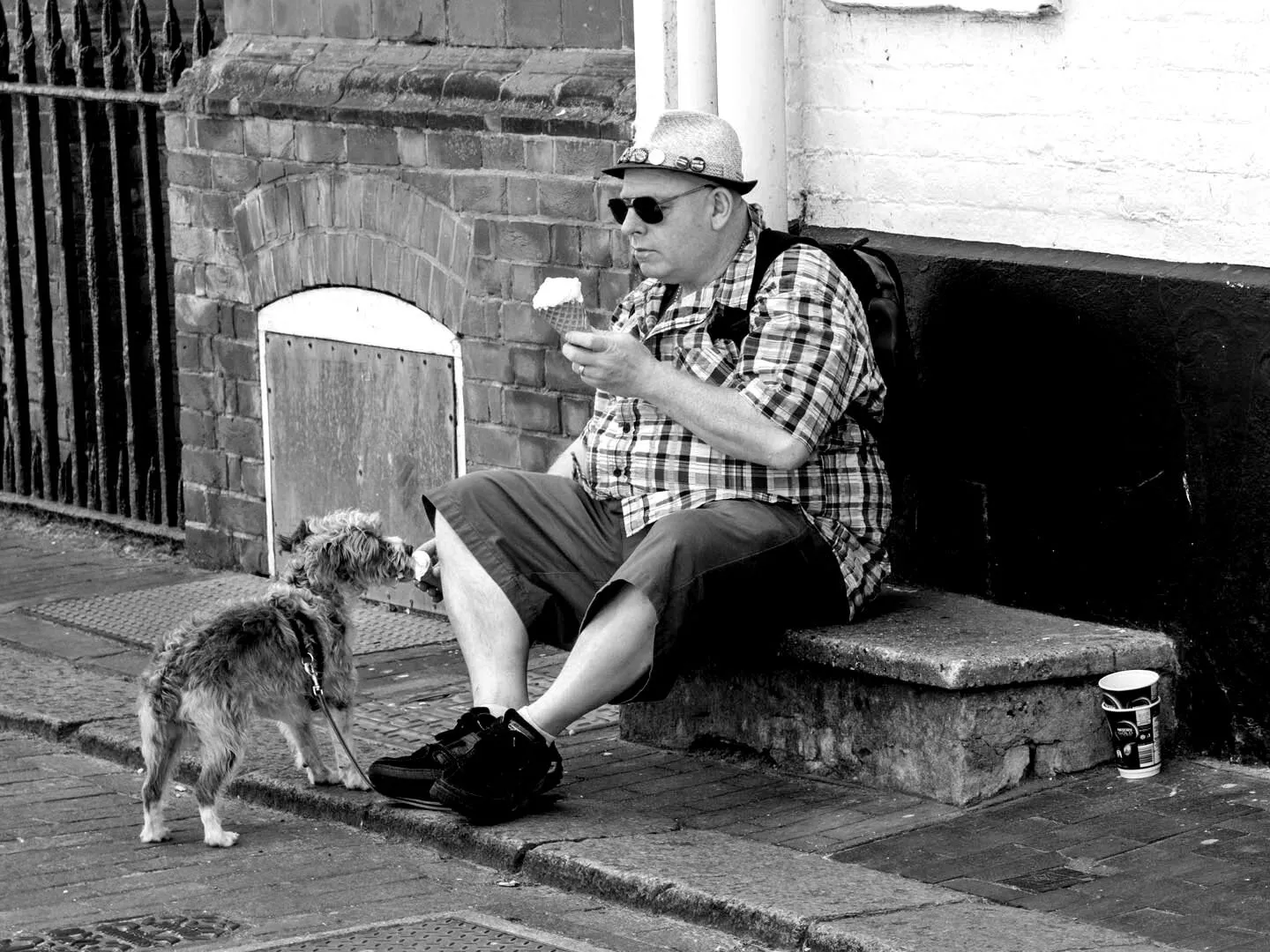 Sharing with man's best friend.