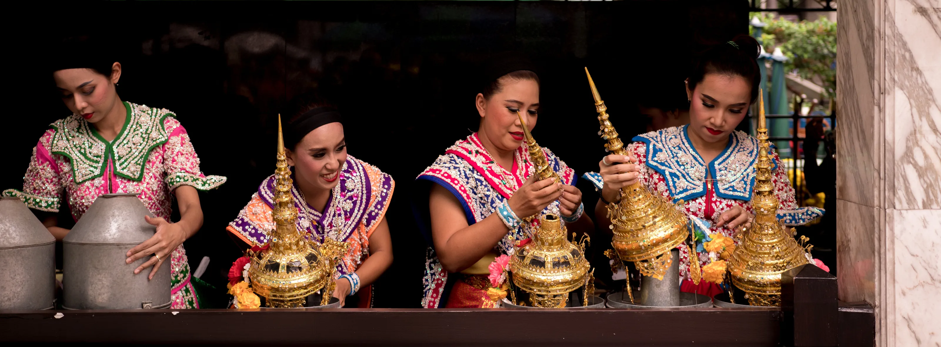The dancers of the Gods at Erawan Shrine Bangkok