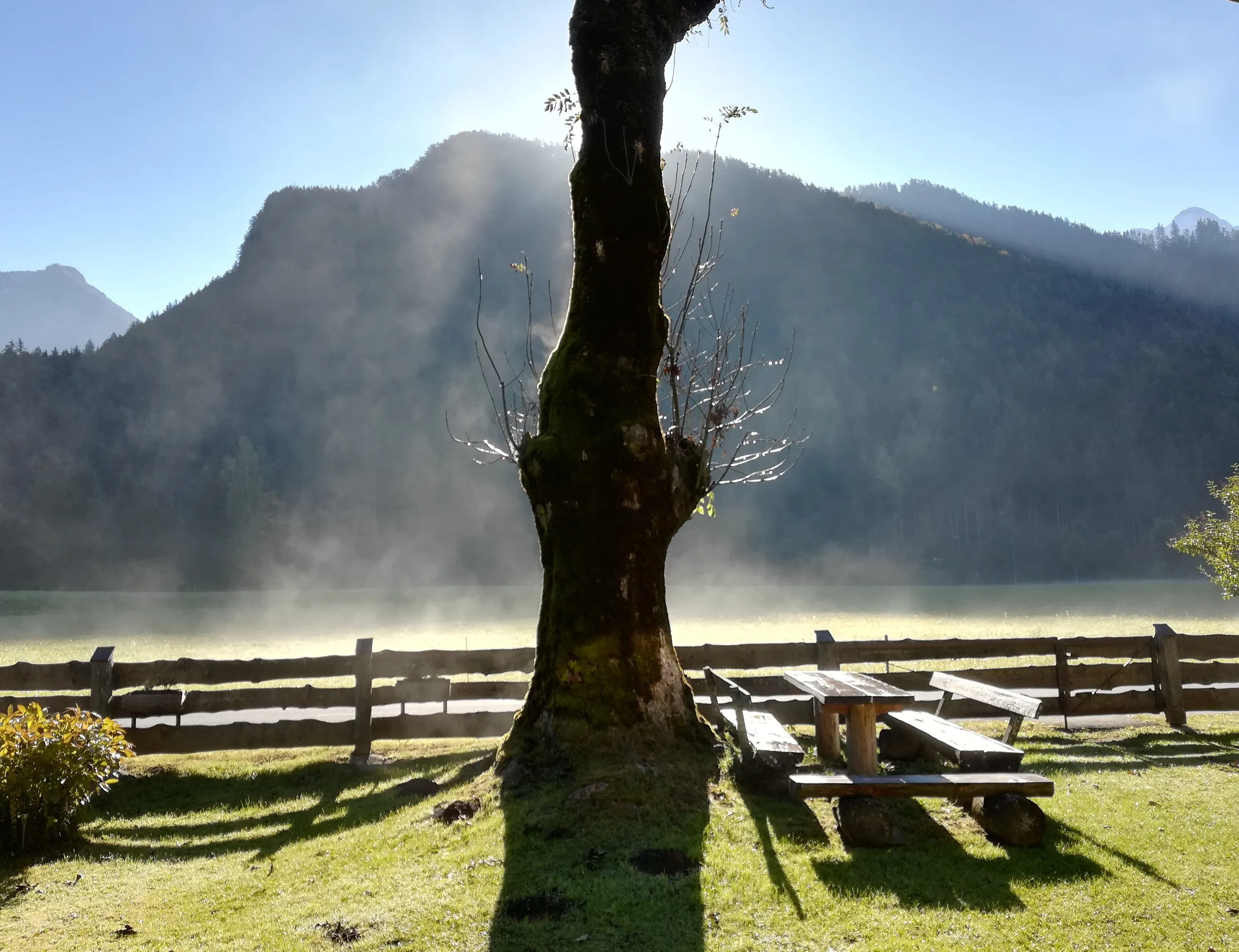 Morning in the Alpine village