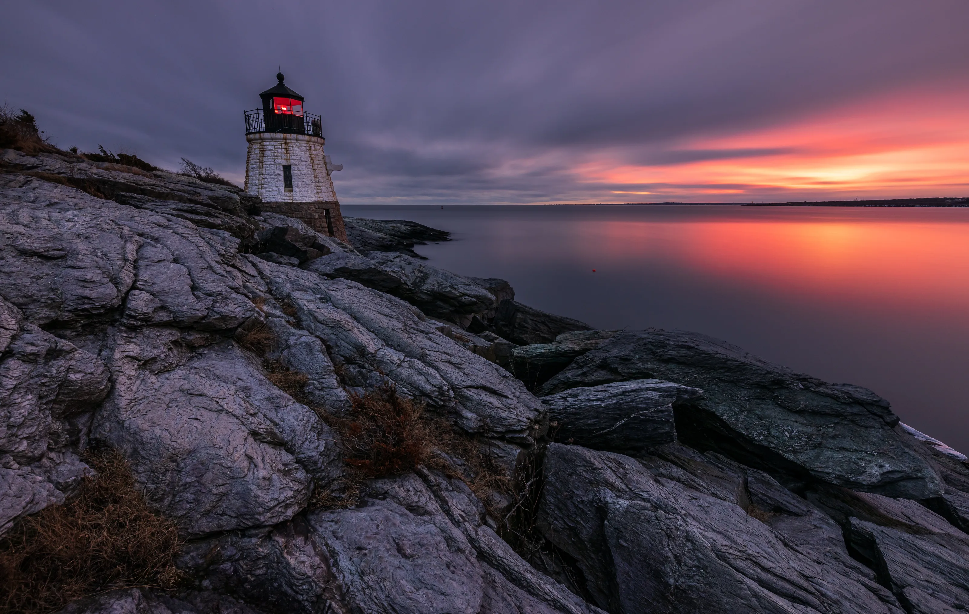 Sunset on Castle Hill Lighthouse