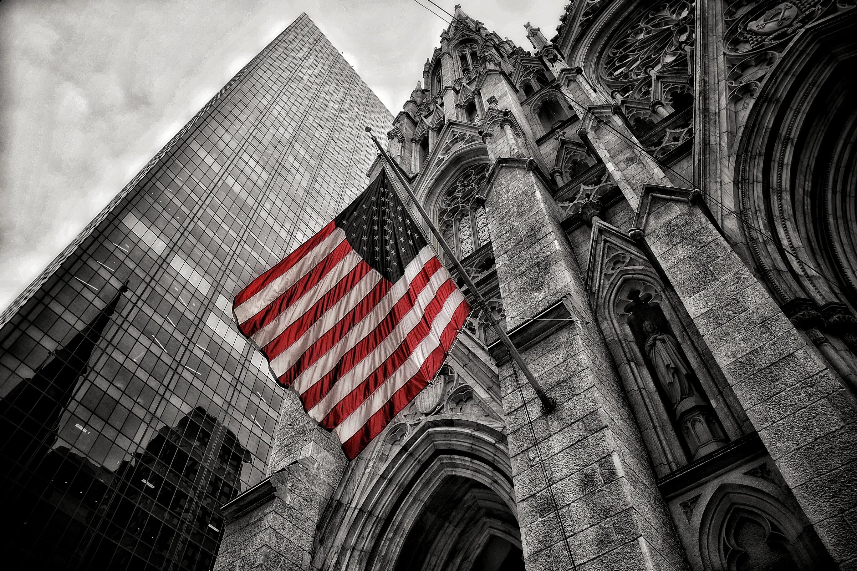 Selective Colour - New York City, USA Flag.