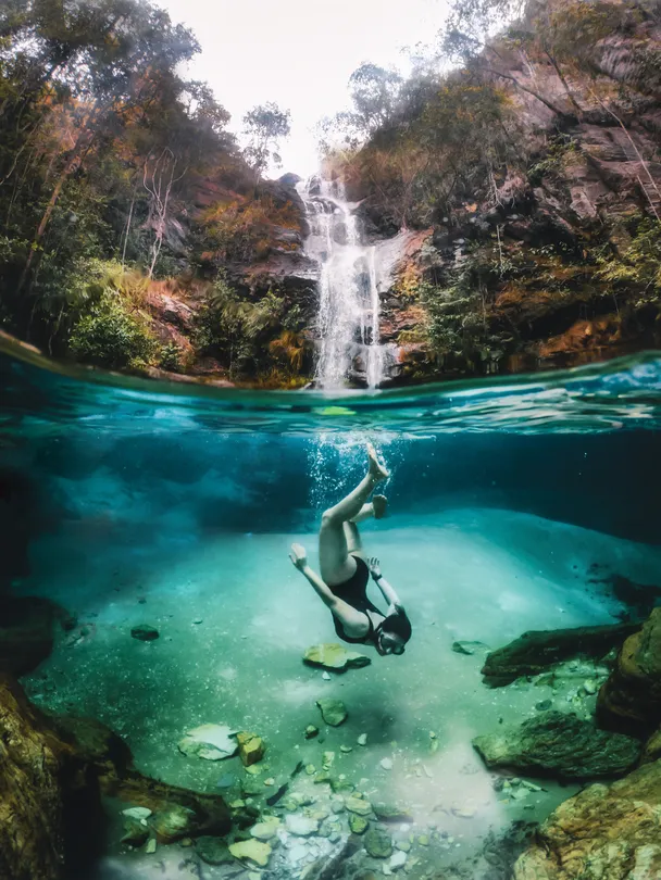 diving in cristine waters