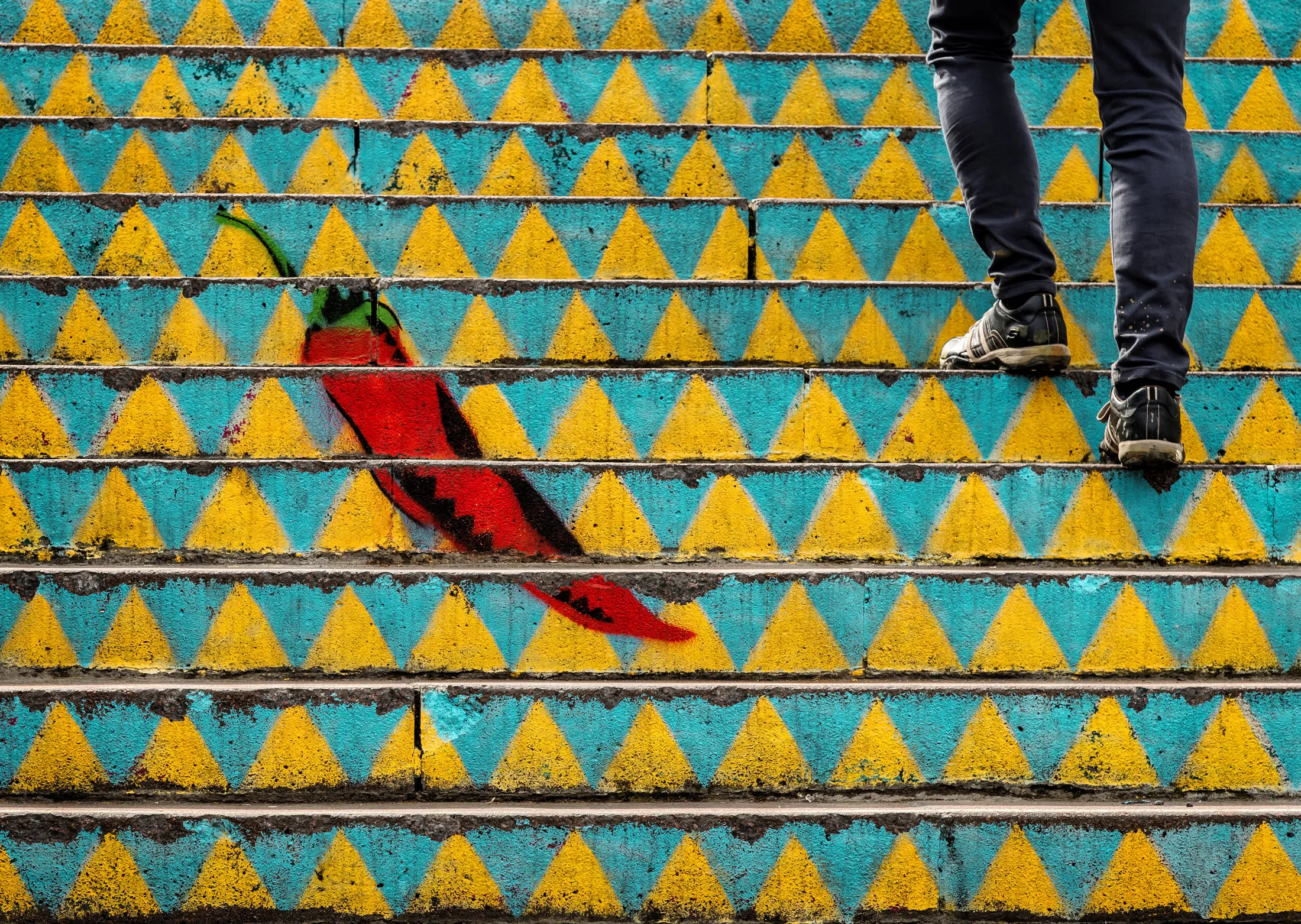 Steps with chilli pepper