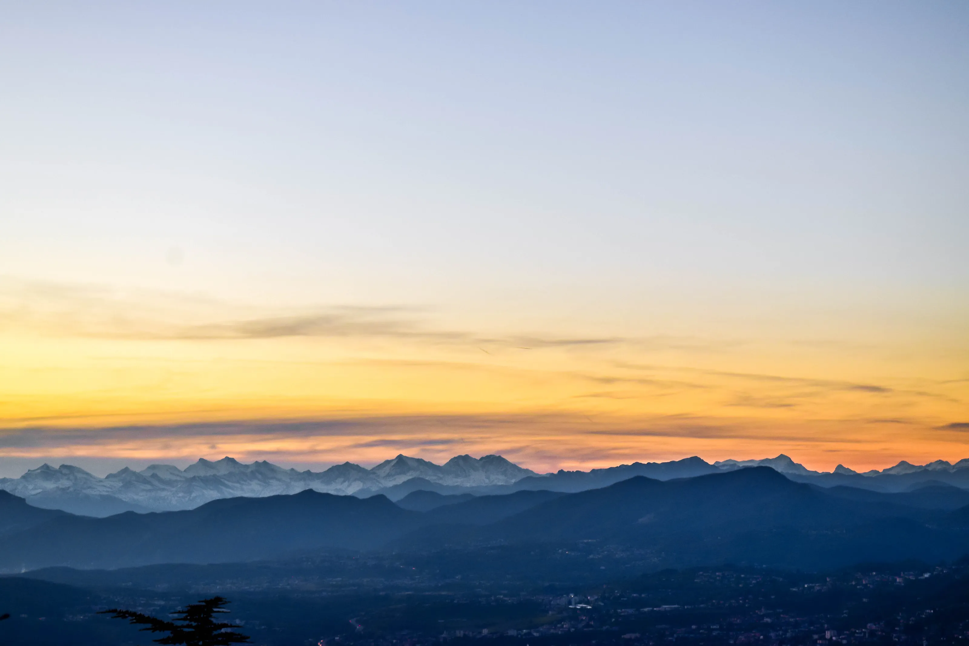 sunset over the apls