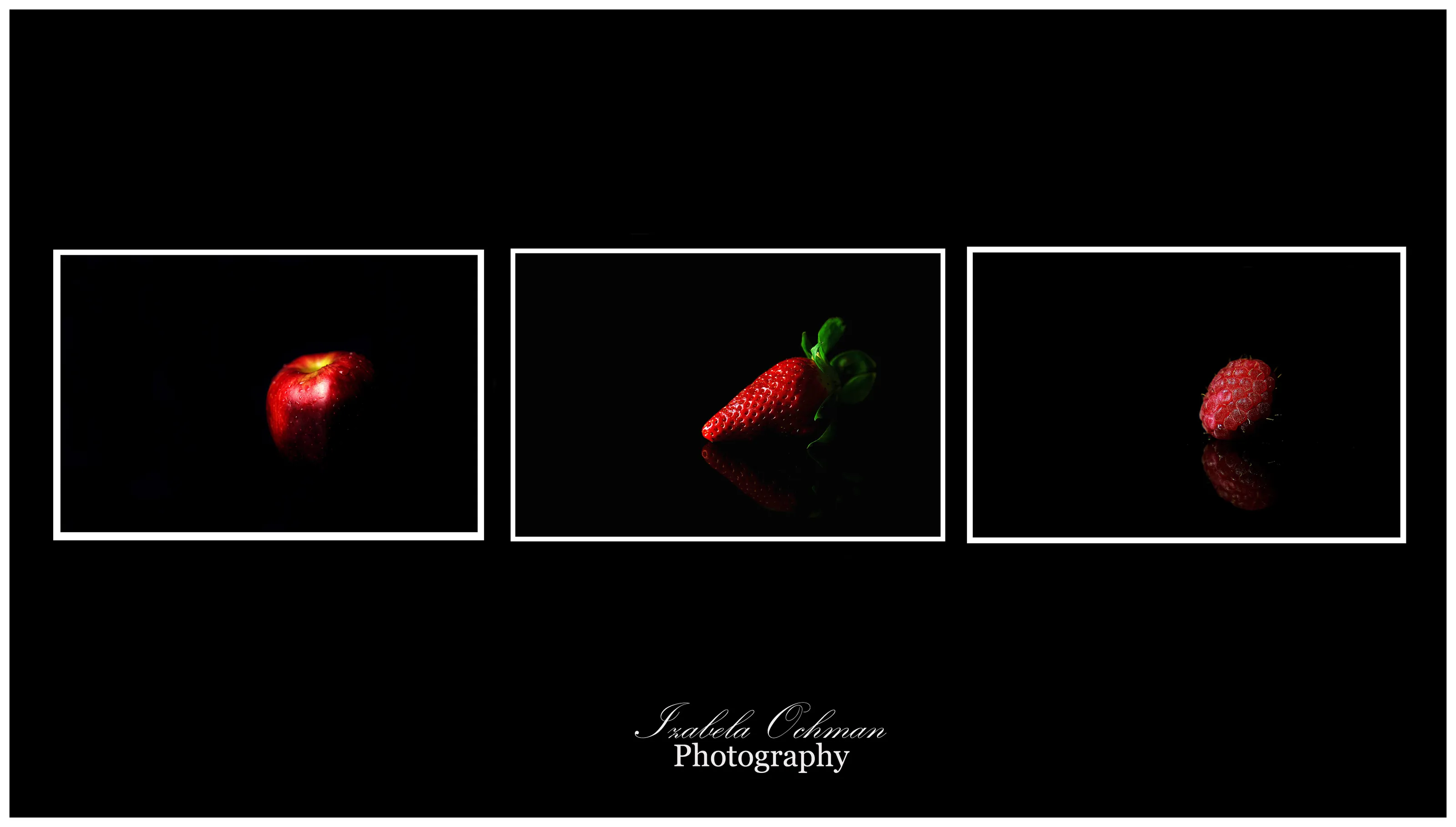 Triptych of fruits