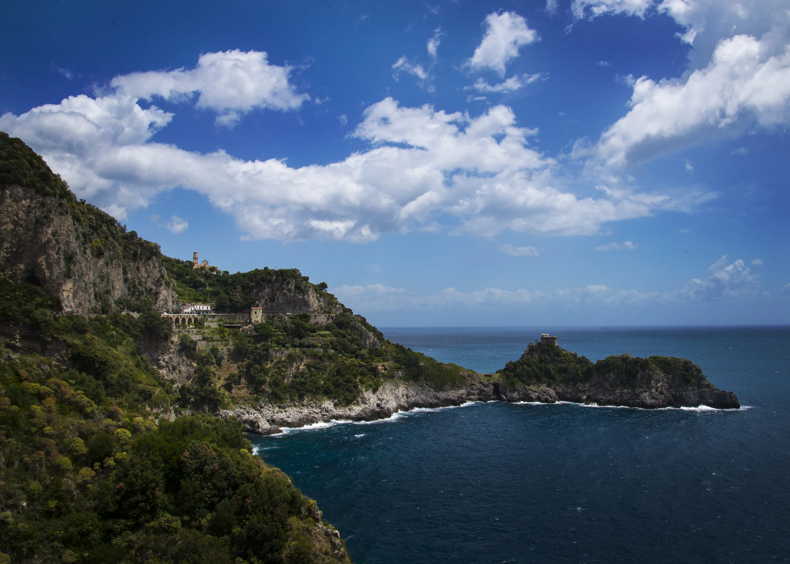 View from the Ceramic Store Balcony in Positano, Italy