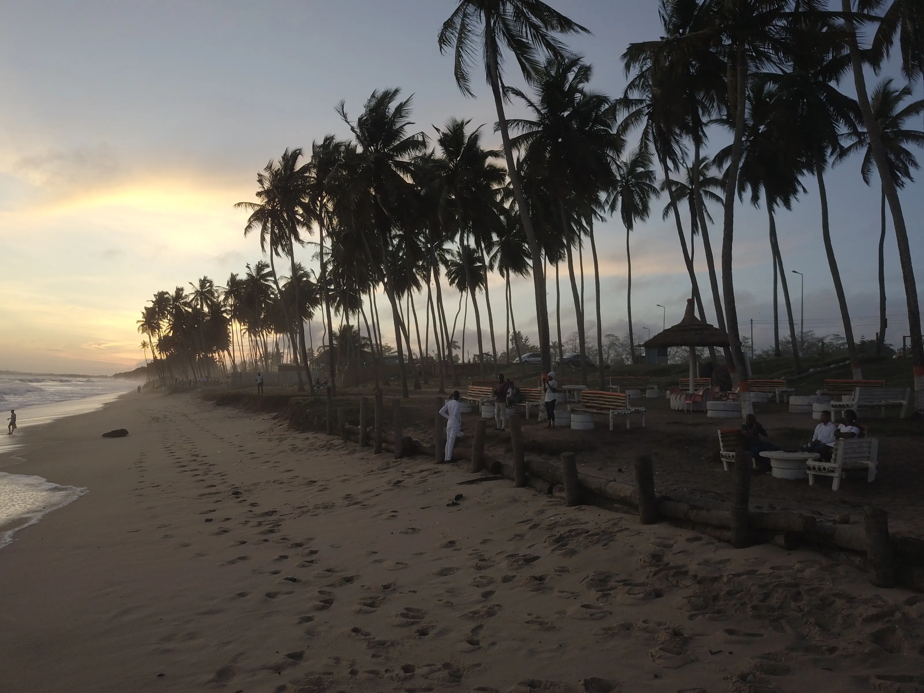 Along then Cape Coast beach