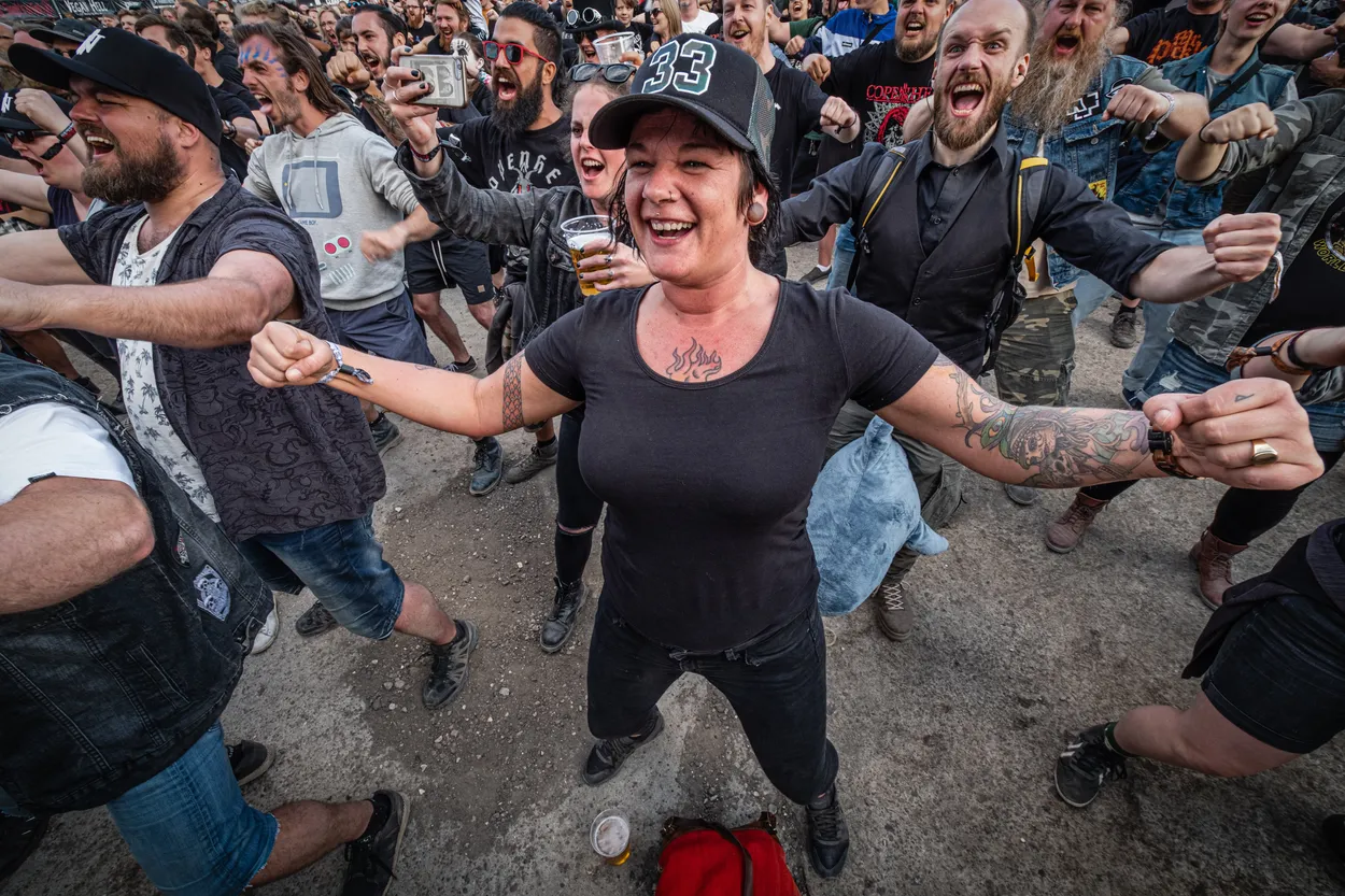 Happy Concert Crowd
