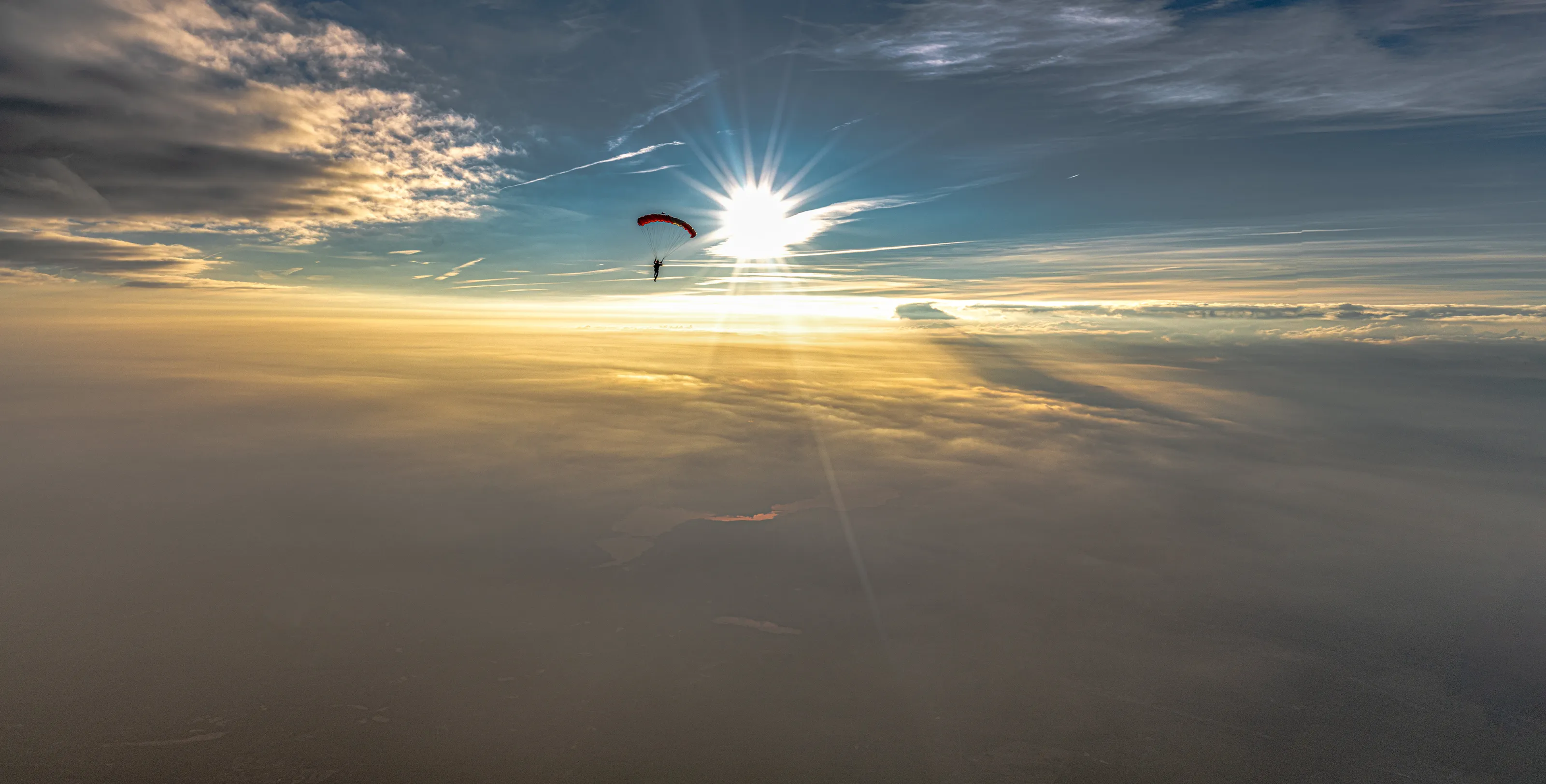 Sun shine above the clouds