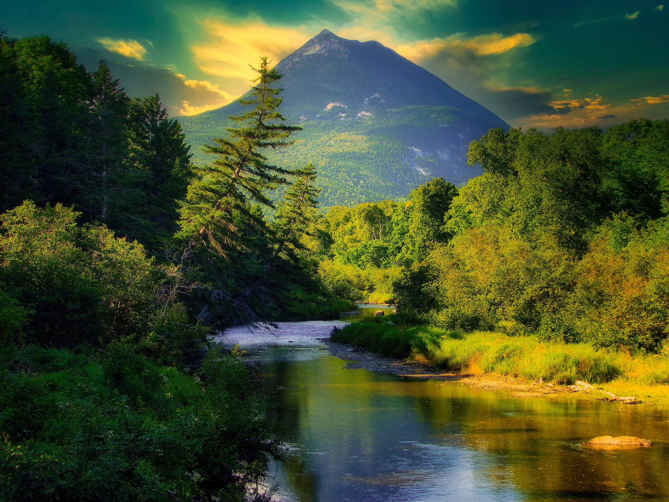 Baxter Stream, Maine, USA
