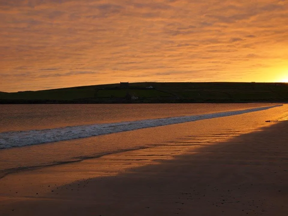 Sunset, Sand Beach, Shetland