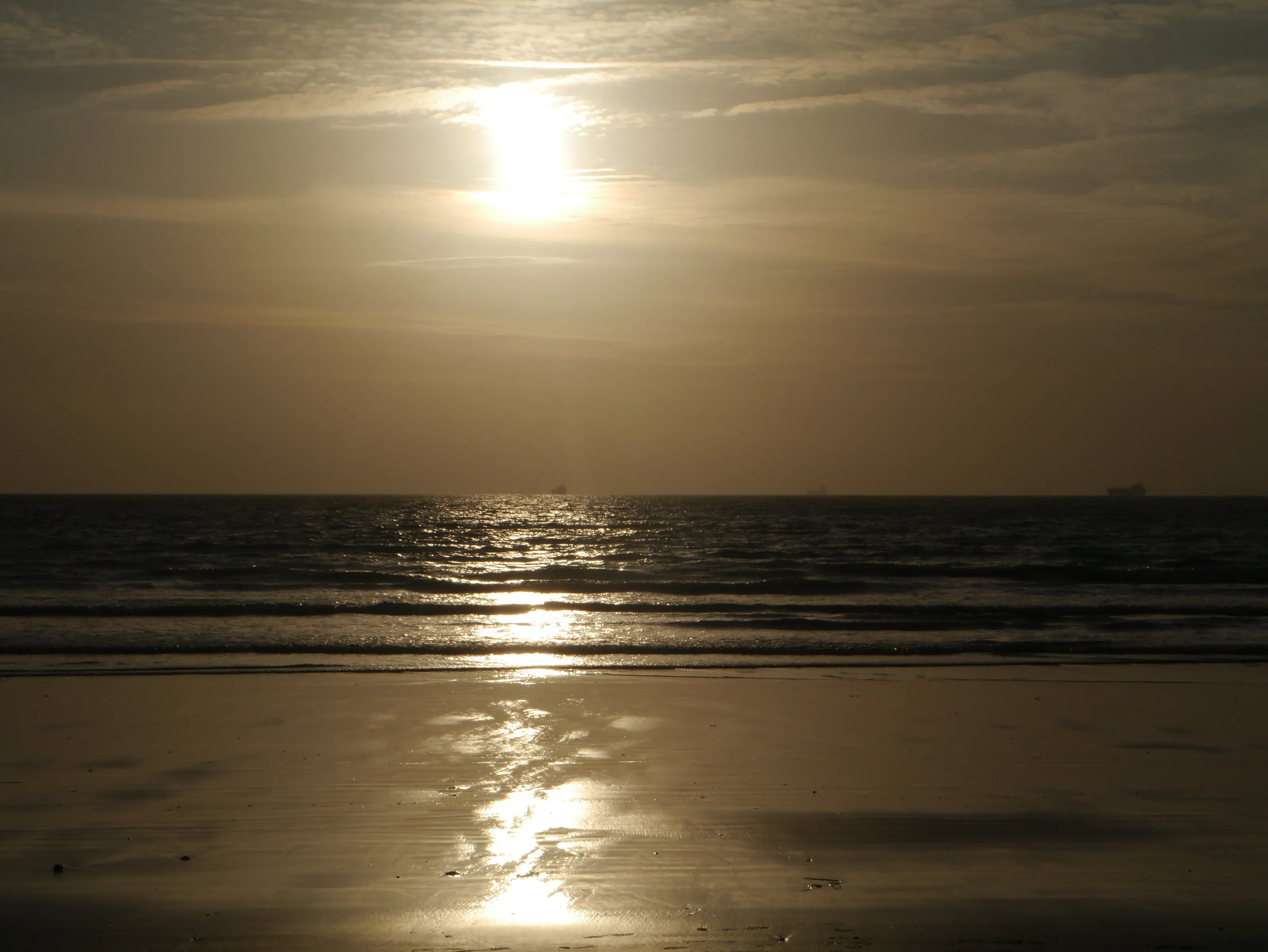 Broad Haven beach at sunset